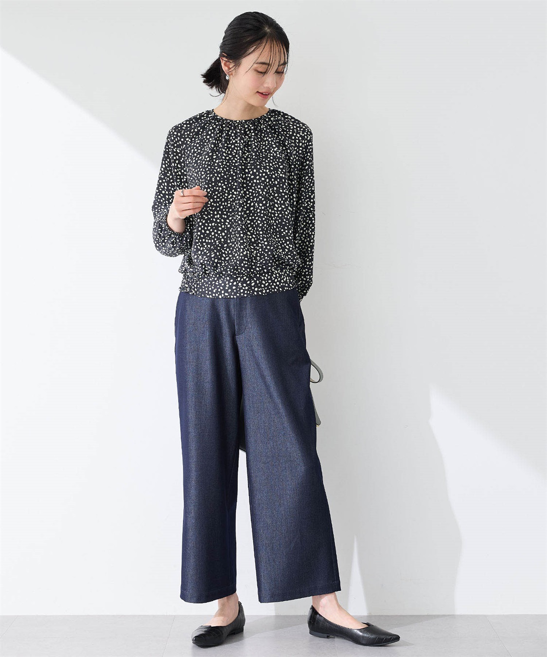 A/C DESIGN BY ALPHA CUBIC 【アルコラージュ】ドットプリントブラウス_sub_9