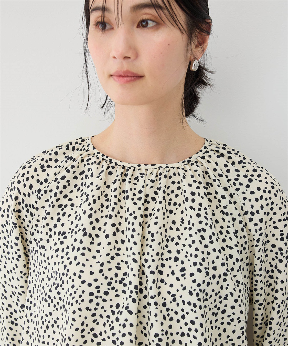 A/C DESIGN BY ALPHA CUBIC 【アルコラージュ】ドットプリントブラウス_sub_12