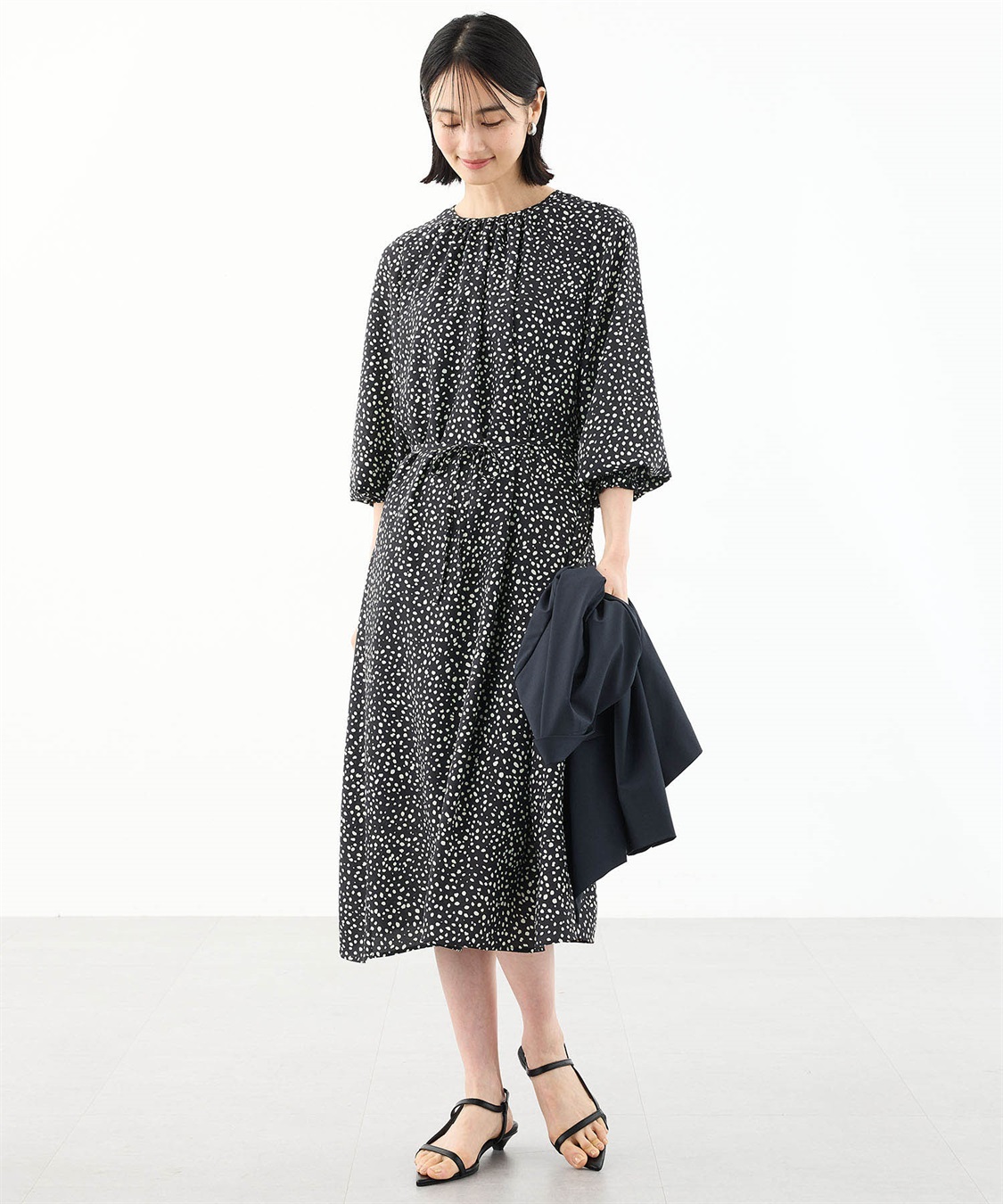 A/C DESIGN BY ALPHA CUBIC 【アルコラージュ】ドットプリントワンピース_sub_3