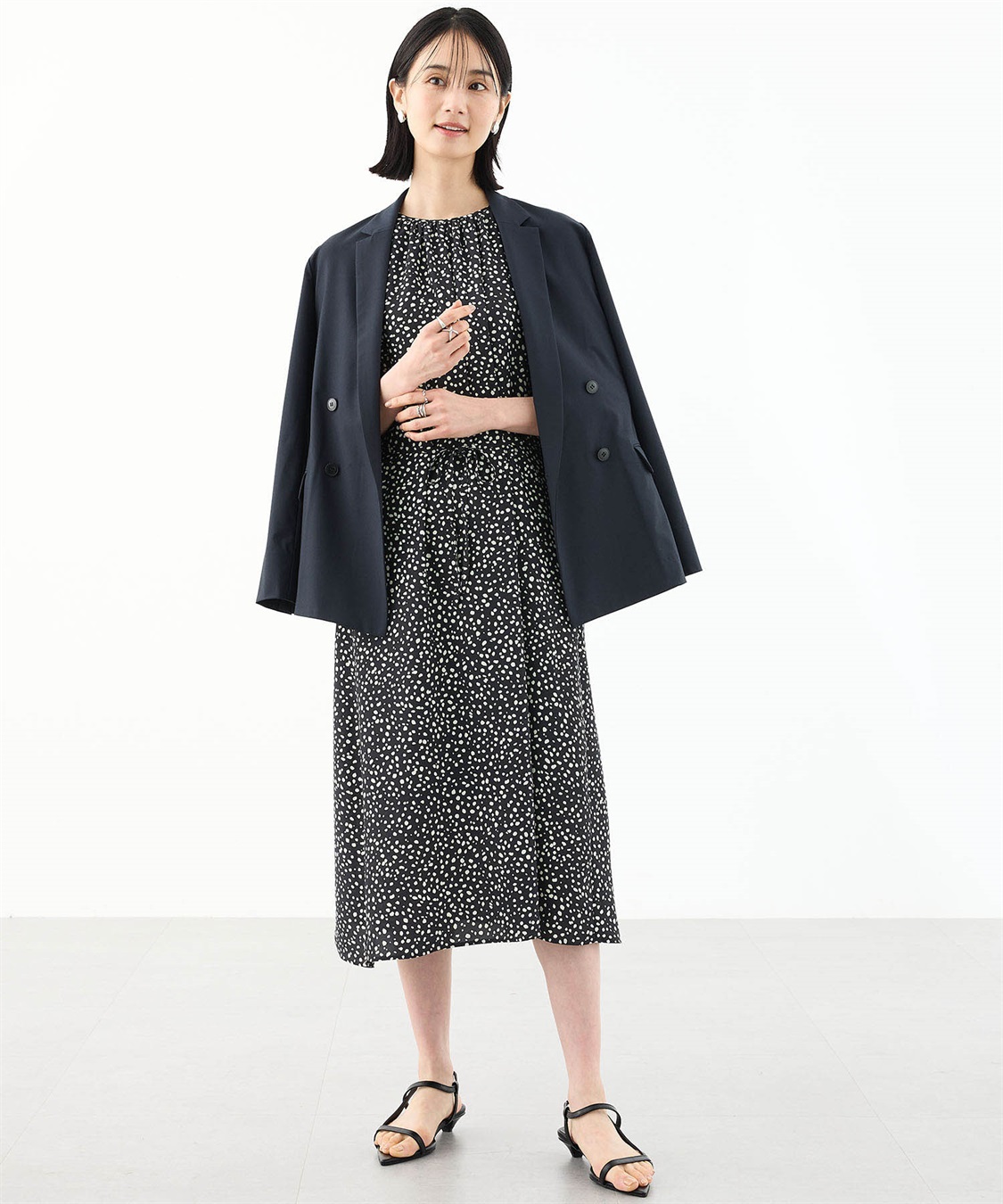 健美出品 アルコラージュ】ドットプリントワンピース A/C DESIGN BY ALPHA CUBIC