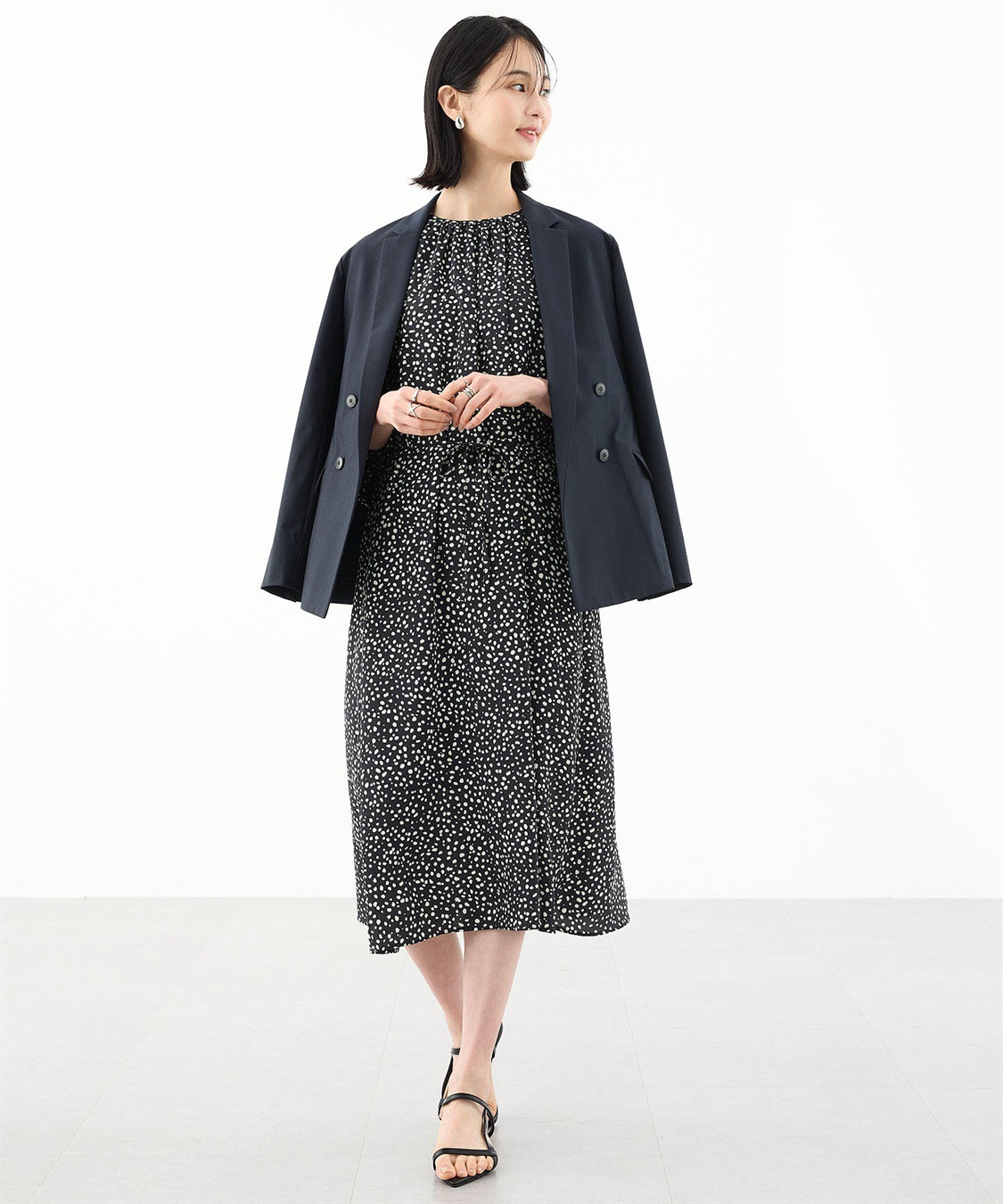 A/C DESIGN BY ALPHA CUBIC 【アルコラージュ】ドットプリントワンピース_sub_5