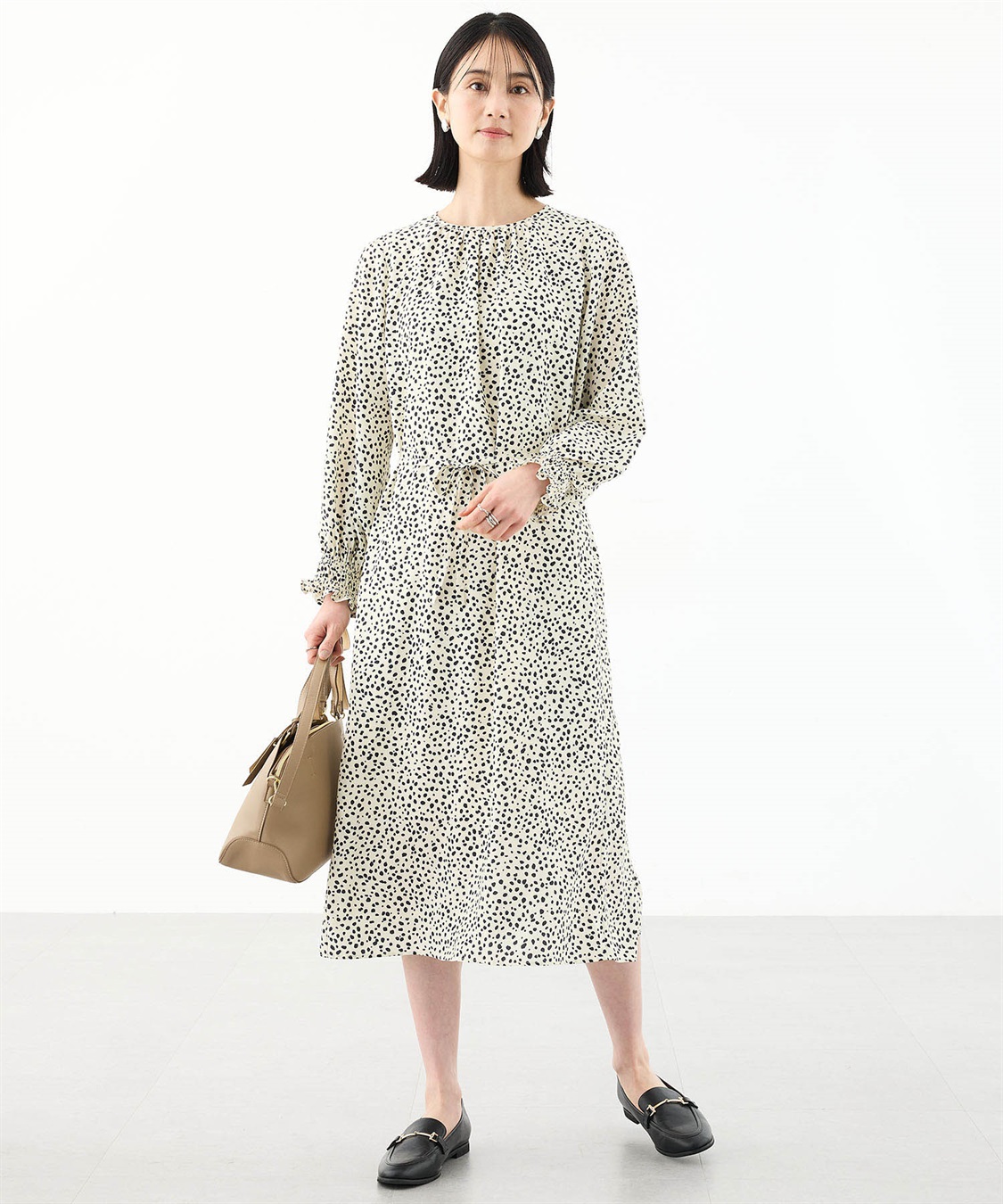 A/C DESIGN BY ALPHA CUBIC 【アルコラージュ】ドットプリントワンピース_sub_6