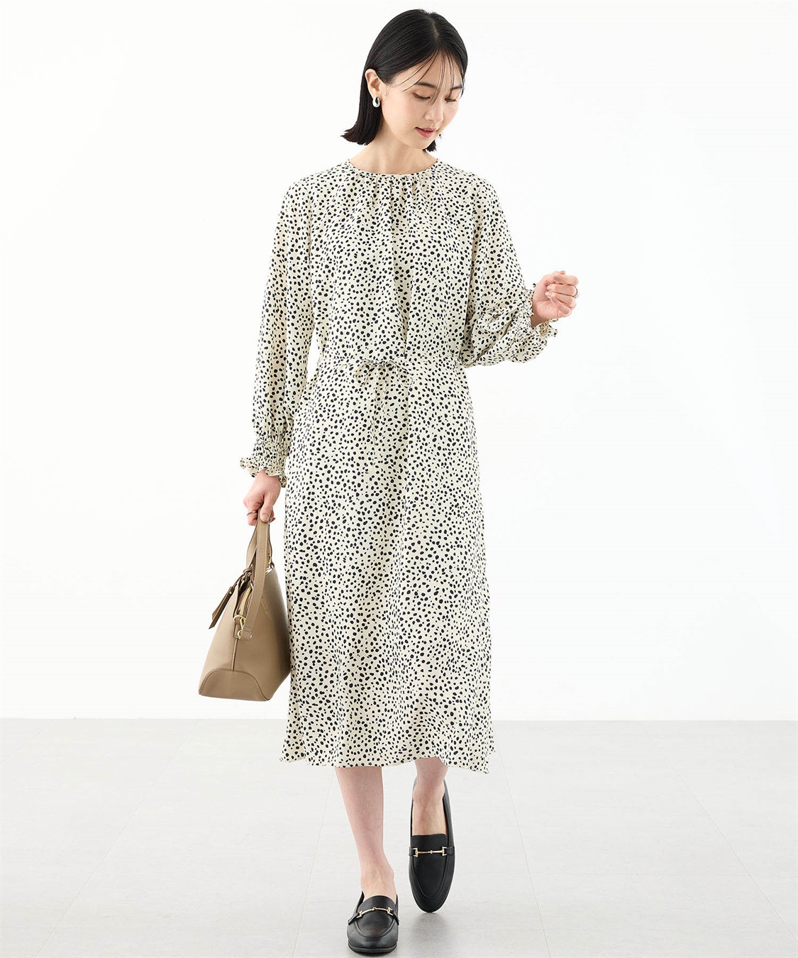 A/C DESIGN BY ALPHA CUBIC 【アルコラージュ】ドットプリントワンピース_sub_7
