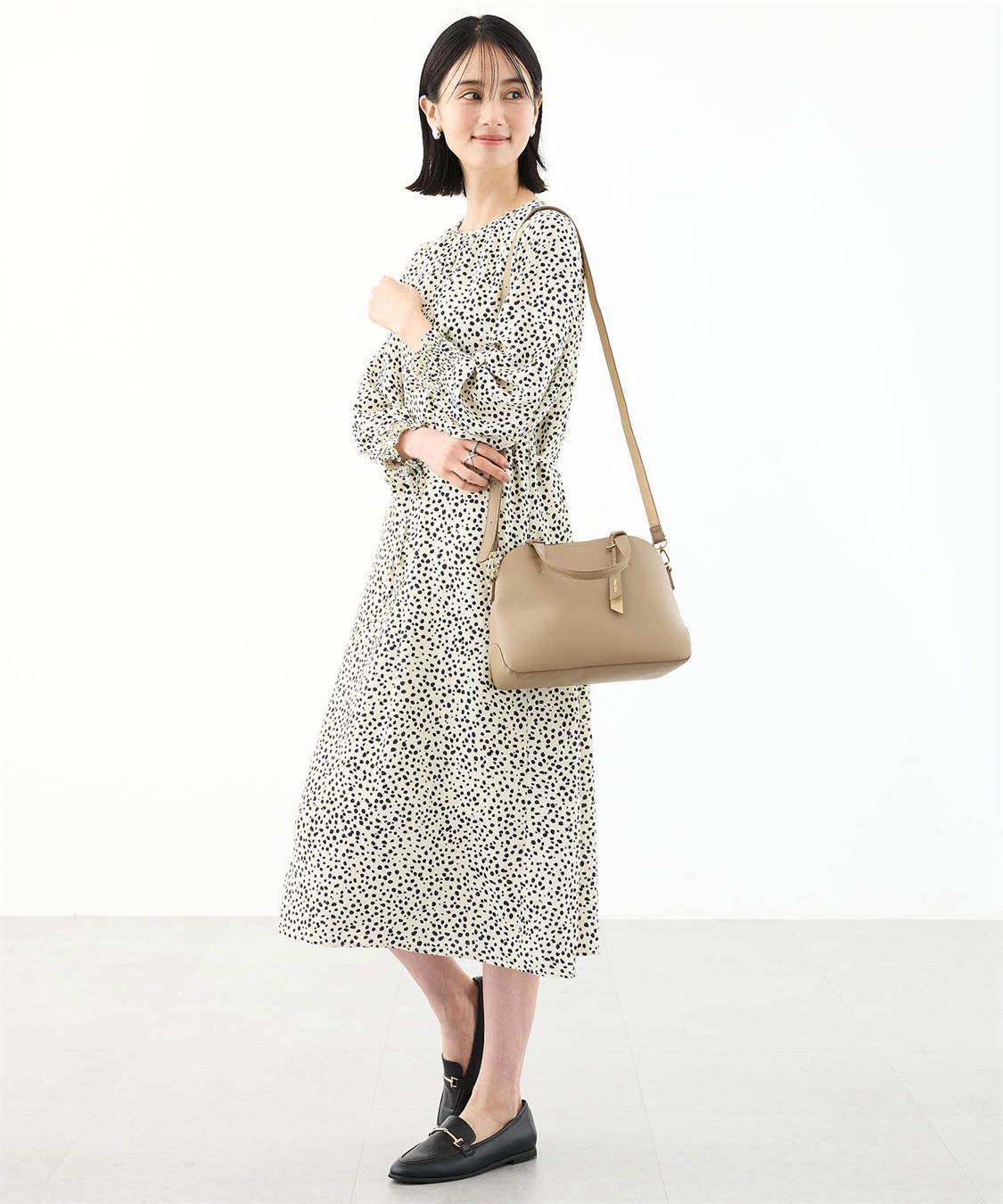 A/C DESIGN BY ALPHA CUBIC 【アルコラージュ】ドットプリントワンピース_sub_8