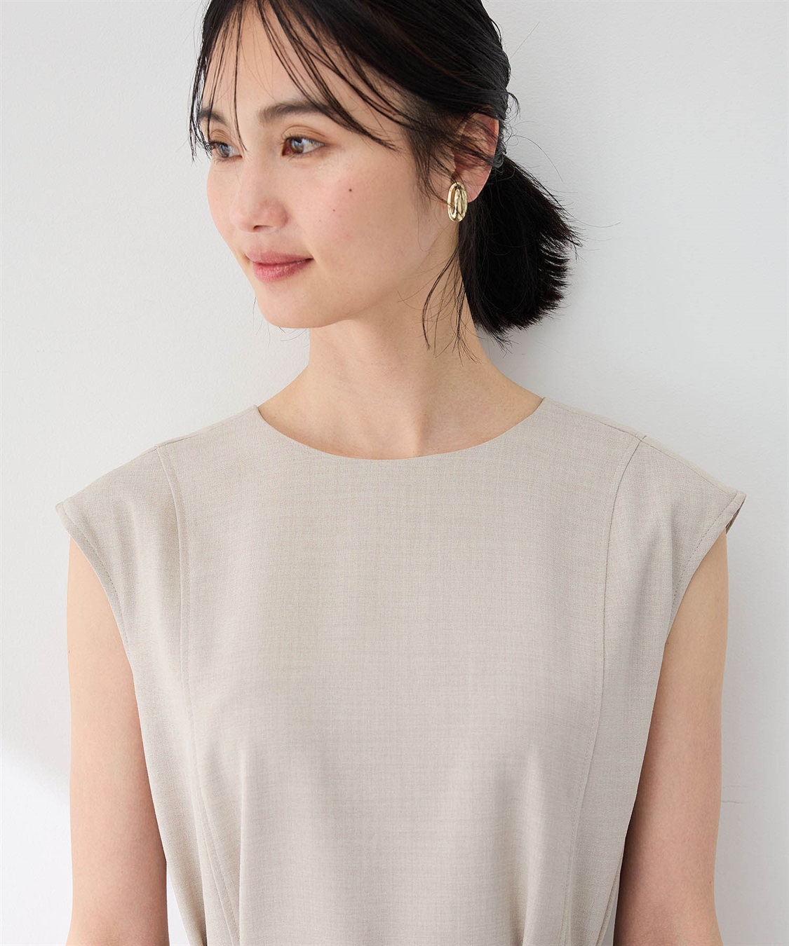 A/C DESIGN BY ALPHA CUBIC リネンライクベルテッドワンピース_sub_9