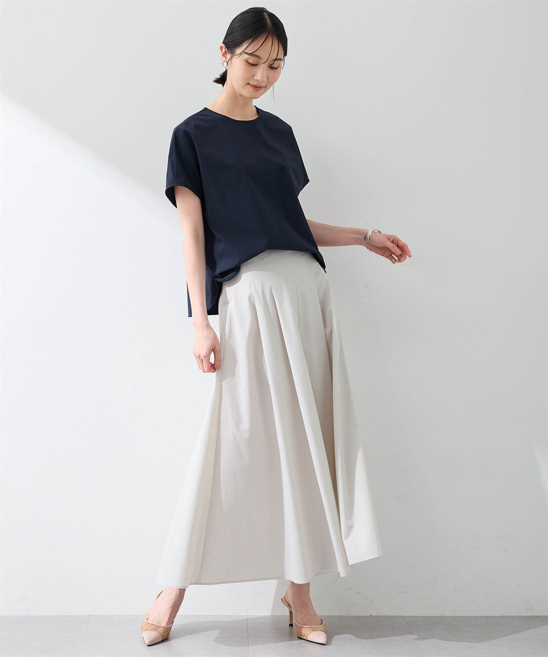 A/C DESIGN BY ALPHA CUBIC 【美モーション】ストレッチナイロンラッシュブラウス【接触冷感・UVカット・撥水】_sub_5