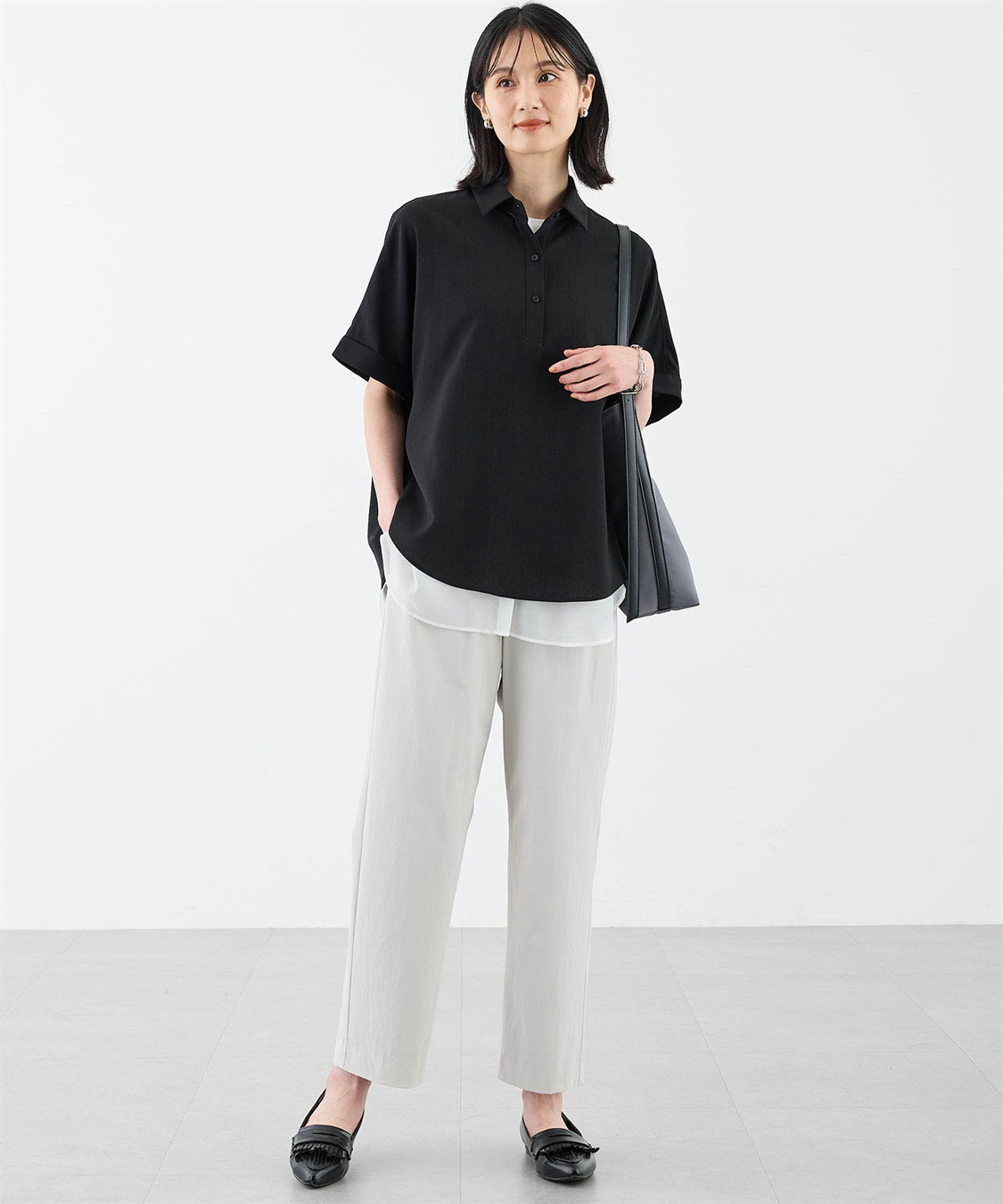 A/C DESIGN BY ALPHA CUBIC 【美モーション】スキッパーシャツ【接触冷感・UVカット】_sub_3