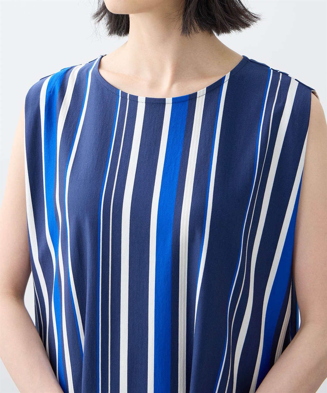 A/C DESIGN BY ALPHA CUBIC マルチストライプワンピース【接触冷感・UVカット】_sub_13