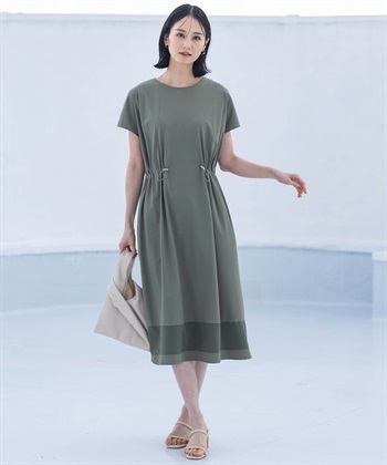 A/C DESIGN BY ALPHA CUBIC 裾メッシュ切替えラッシュワンピース【接触冷感・UVカット・撥水】_subthumb_5
