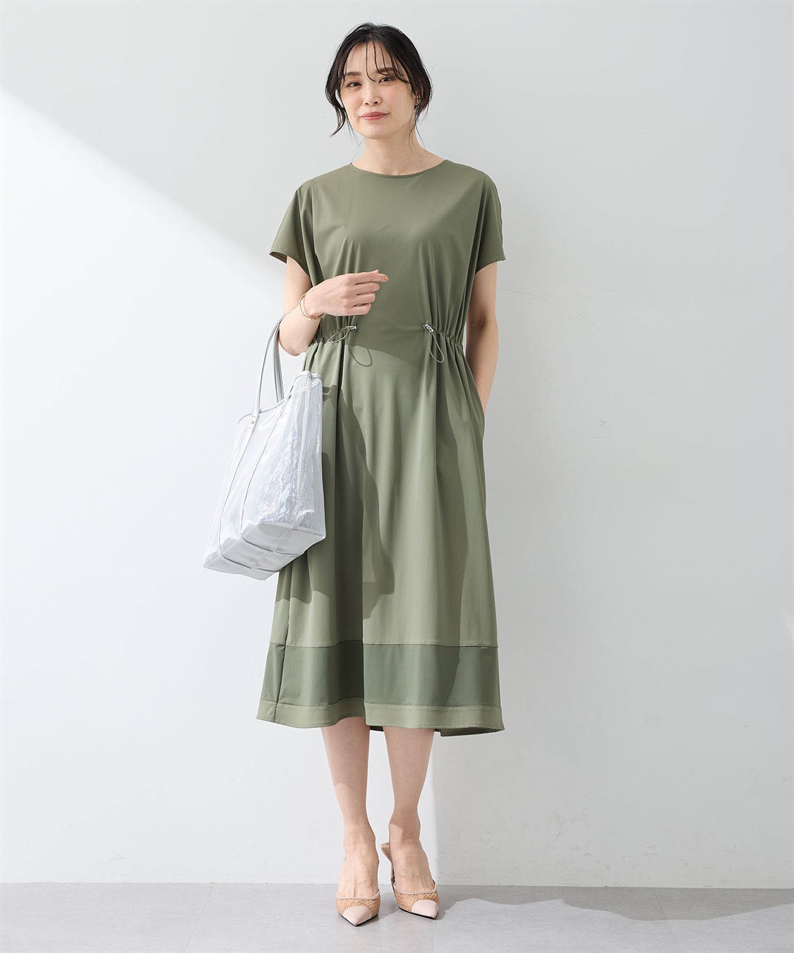 A/C DESIGN BY ALPHA CUBIC 裾メッシュ切替えラッシュワンピース【接触冷感・UVカット・撥水】_sub_7