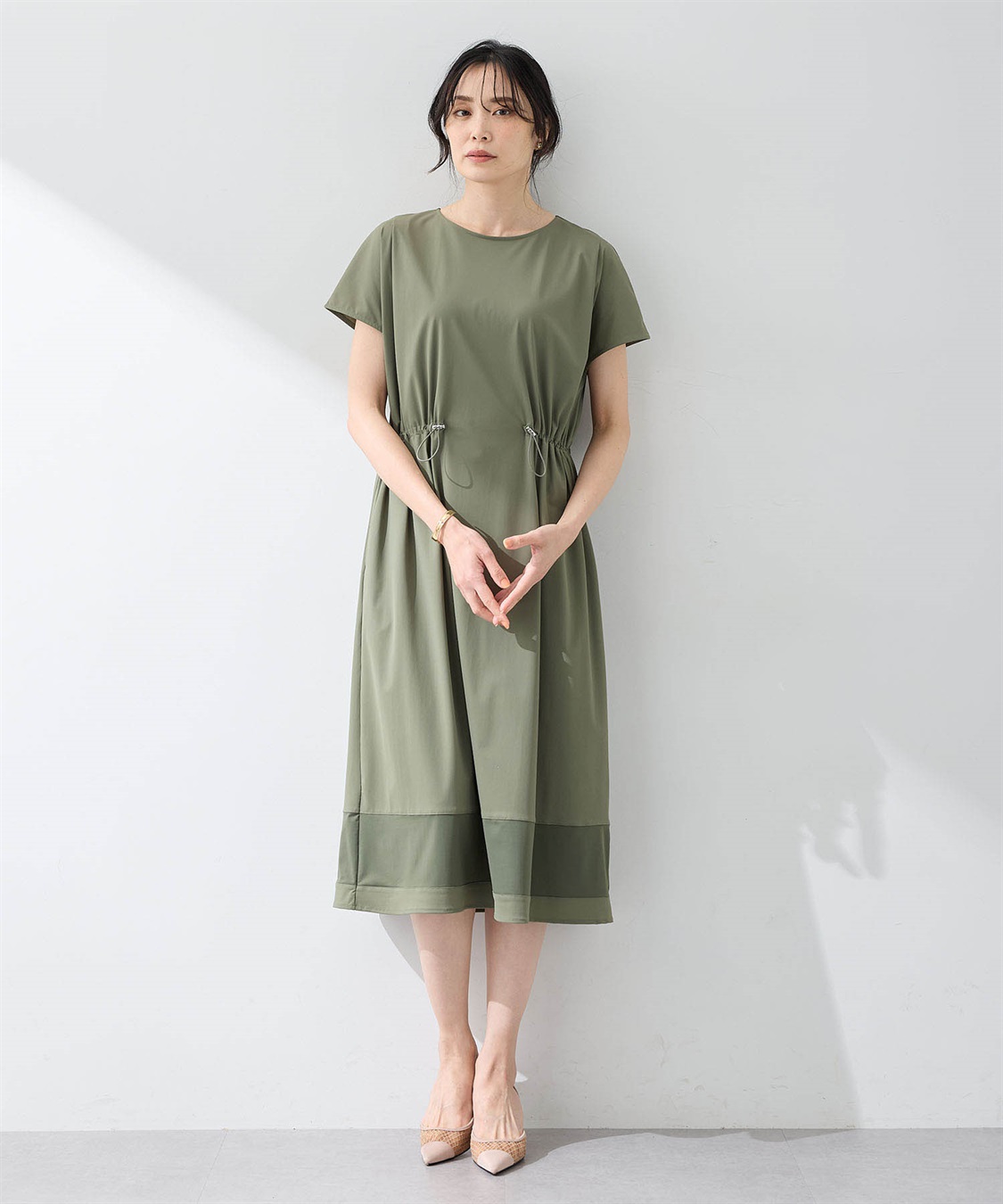 A/C DESIGN BY ALPHA CUBIC 裾メッシュ切替えラッシュワンピース【接触冷感・UVカット・撥水】_sub_8