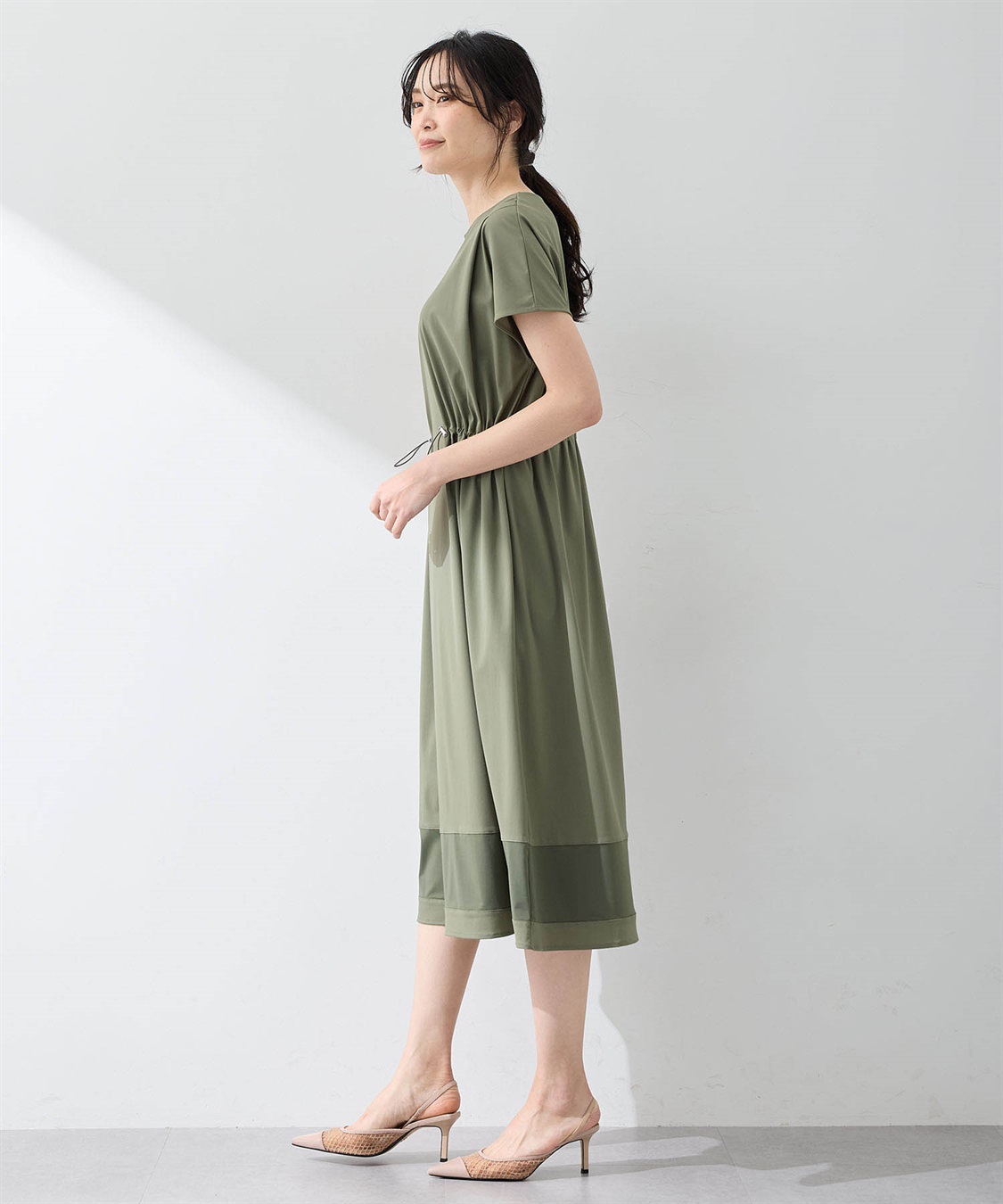 A/C DESIGN BY ALPHA CUBIC 裾メッシュ切替えラッシュワンピース【接触冷感・UVカット・撥水】_sub_10