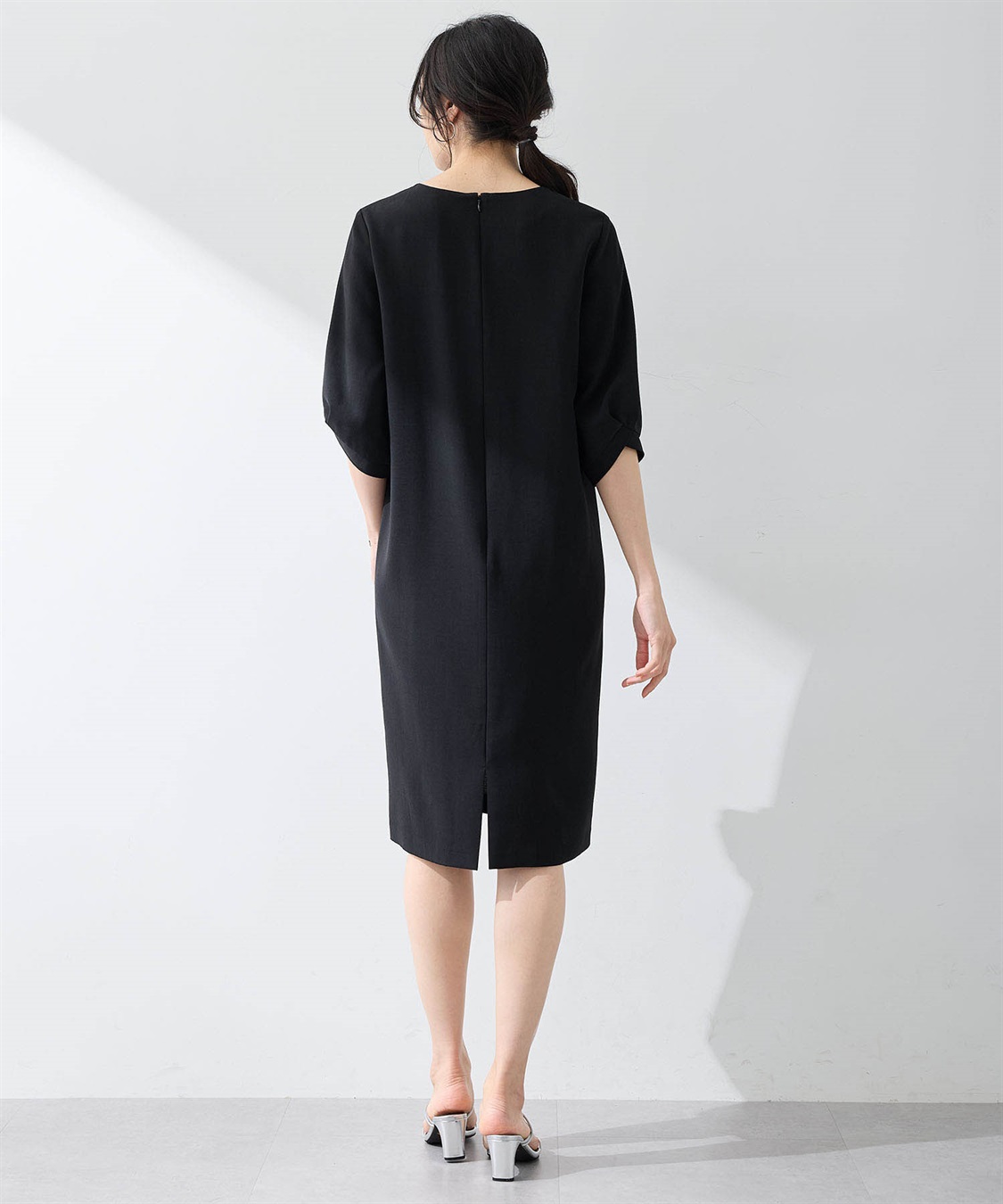 A/C DESIGN BY ALPHA CUBIC 【美モーション】タックスリーブワンピース【接触冷感・UVカット】_sub_5