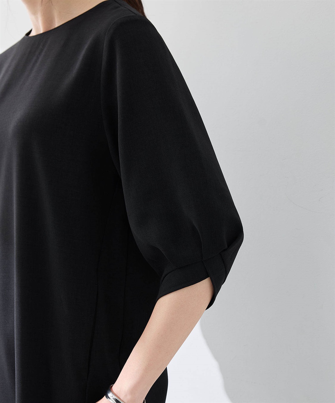 A/C DESIGN BY ALPHA CUBIC 【美モーション】タックスリーブワンピース【接触冷感・UVカット】_sub_8