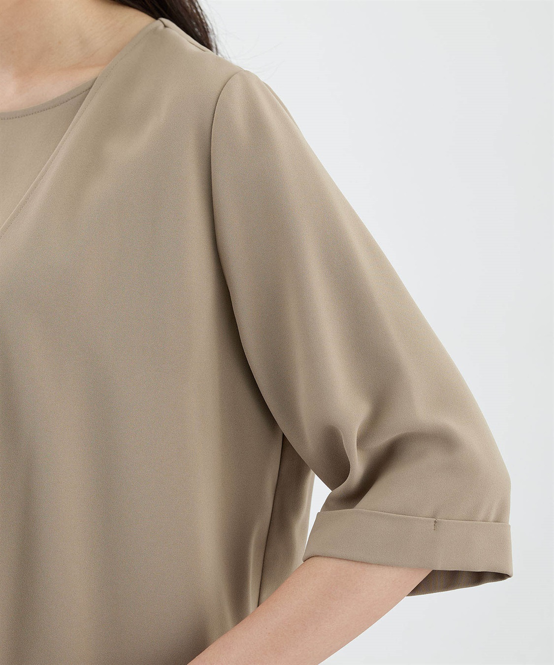 A/C DESIGN BY ALPHA CUBIC 【美モーション】トリアセ風レイヤードデザインブラウス【接触冷感・UVカット】_sub_11