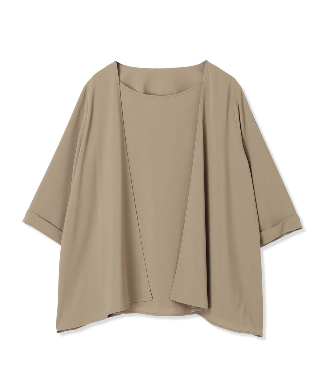 A/C DESIGN BY ALPHA CUBIC 【美モーション】トリアセ風レイヤードデザインブラウス【接触冷感・UVカット】_sub_13