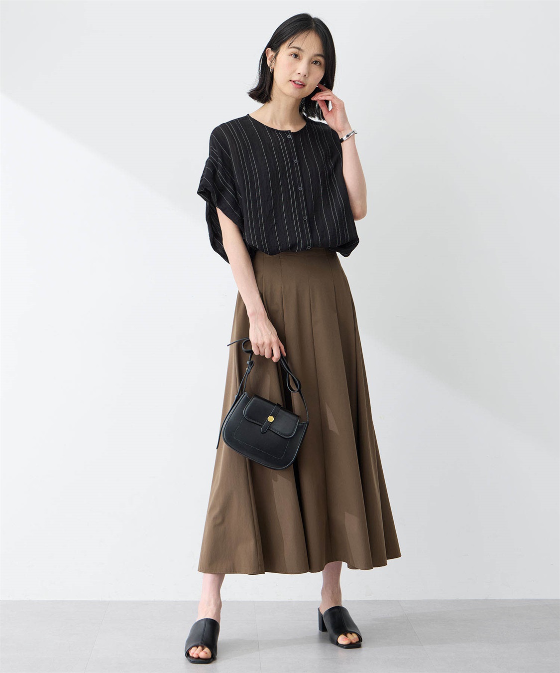 A/C DESIGN BY ALPHA CUBIC シアーストライプブラウス_sub_9