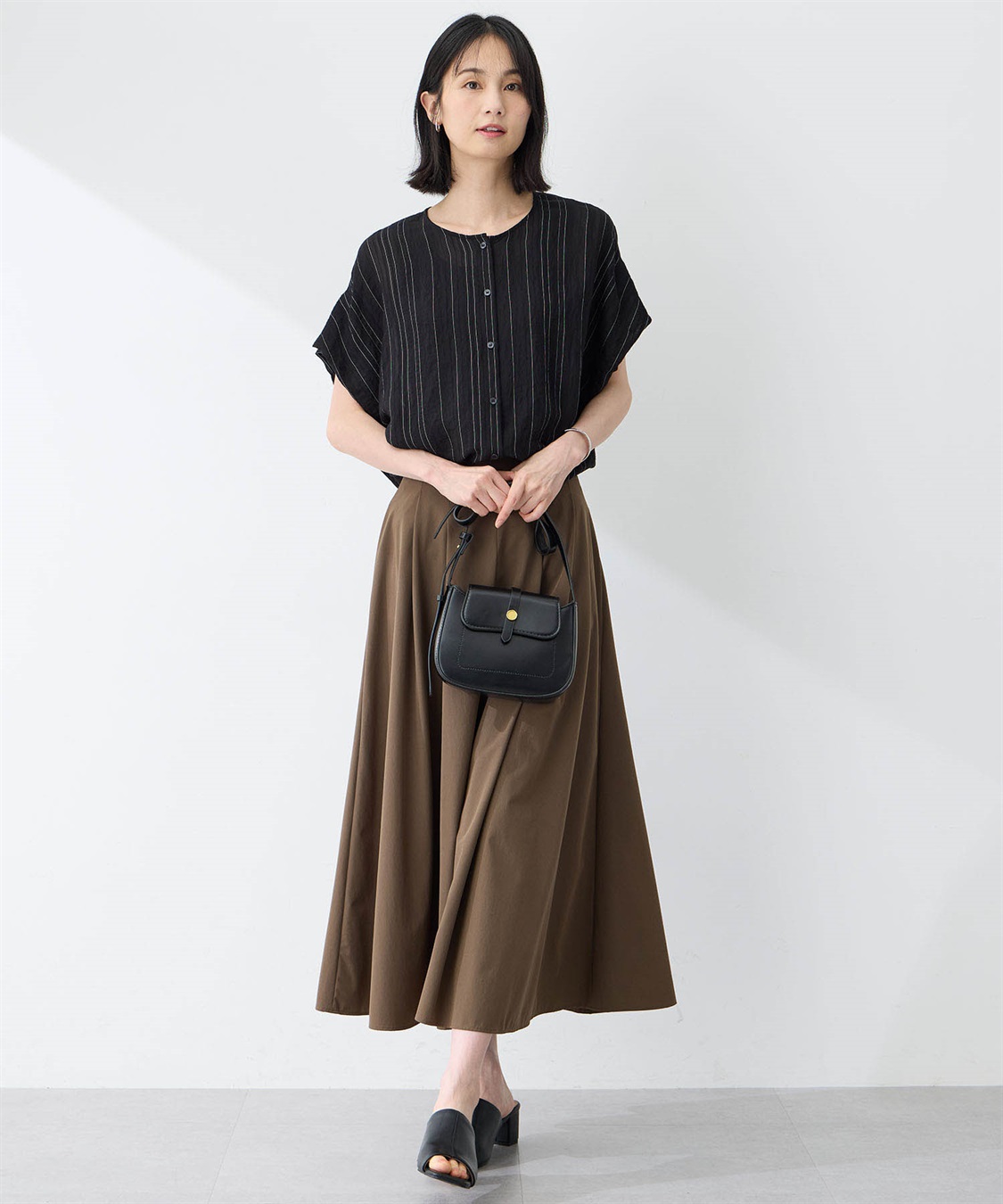 A/C DESIGN BY ALPHA CUBIC シアーストライプブラウス_sub_10