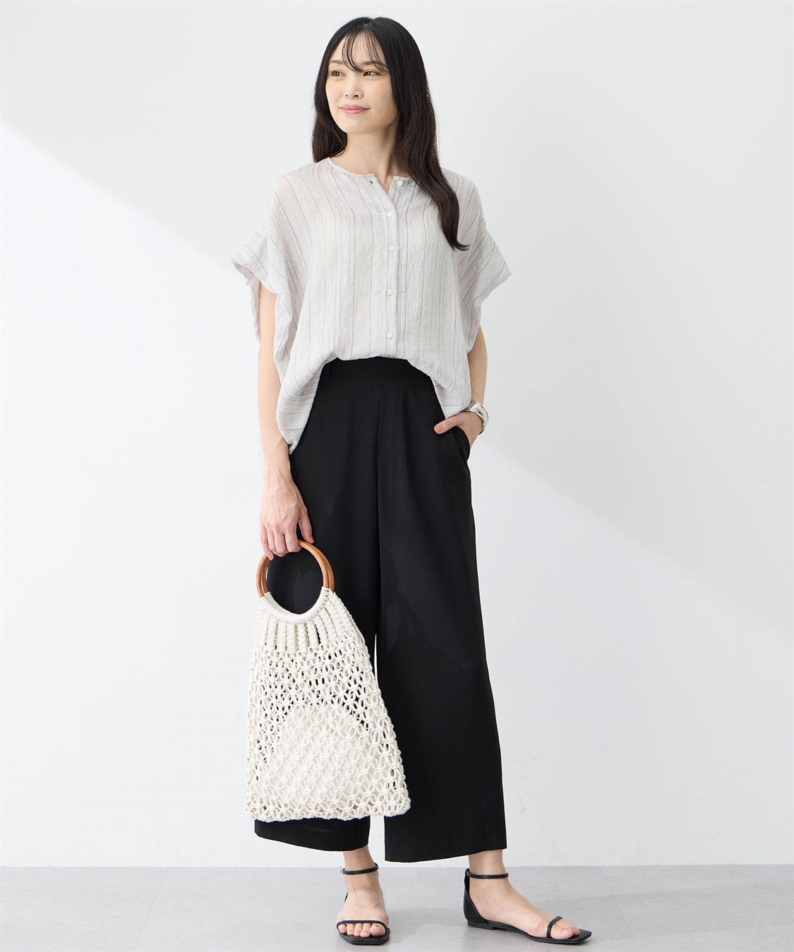 A/C DESIGN BY ALPHA CUBIC シアーストライプブラウス_sub_12