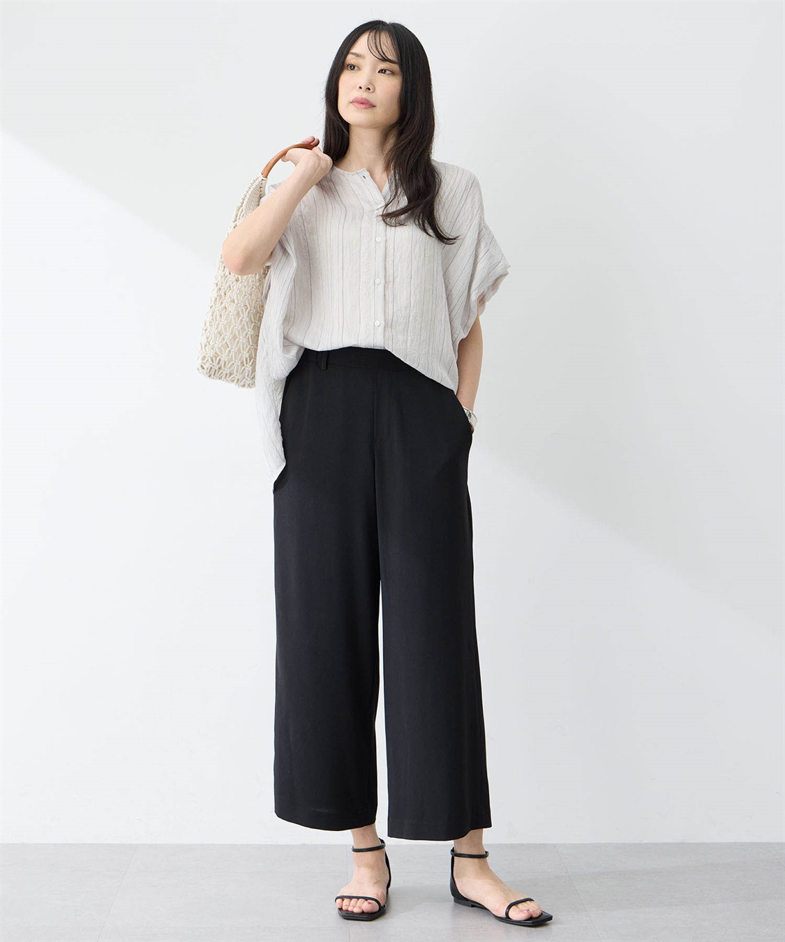 A/C DESIGN BY ALPHA CUBIC シアーストライプブラウス_sub_13