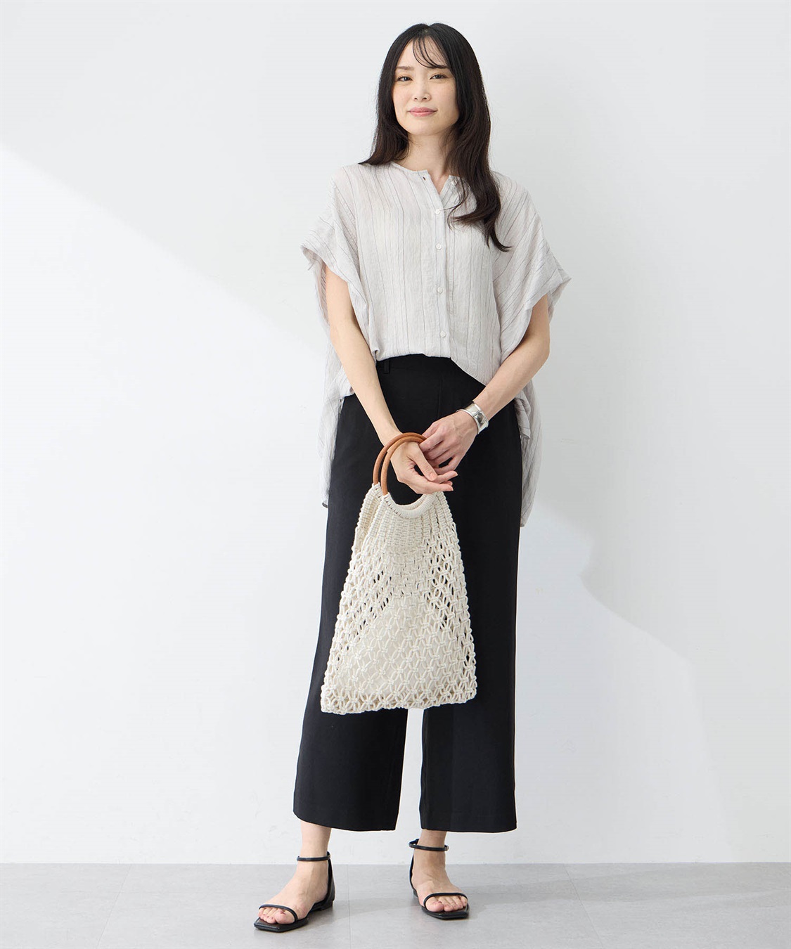 A/C DESIGN BY ALPHA CUBIC シアーストライプブラウス_sub_14