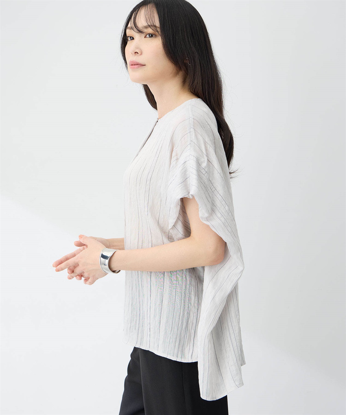 A/C DESIGN BY ALPHA CUBIC シアーストライプブラウス_sub_16