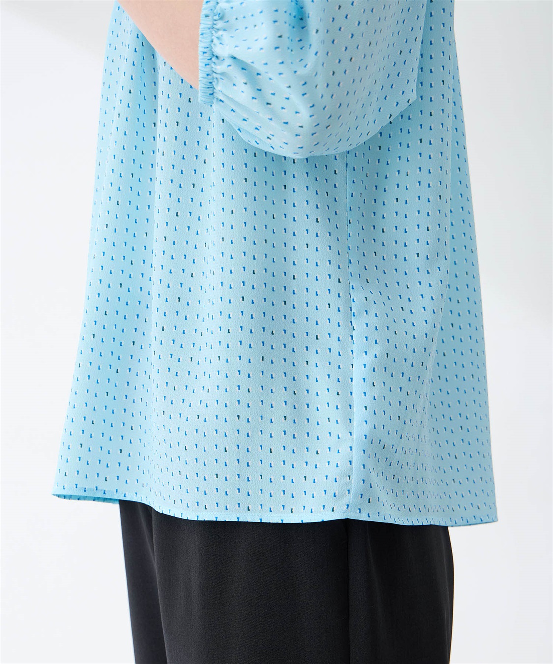 A/C DESIGN BY ALPHA CUBIC 【アルコラージュ】プリントギャザーブラウス_sub_19