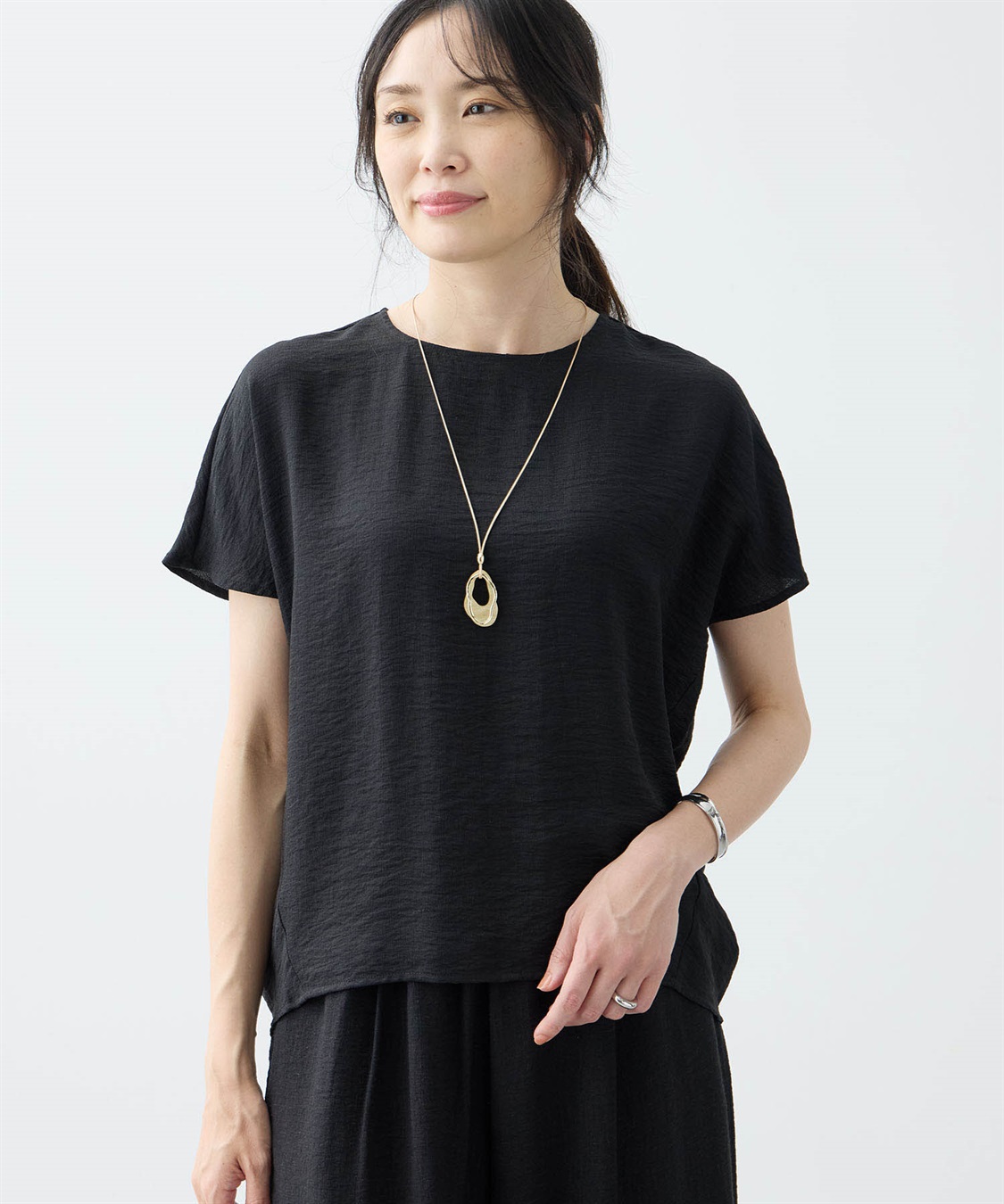 A/C DESIGN BY ALPHA CUBIC フレンチブラウス【接触冷感】_sub_2