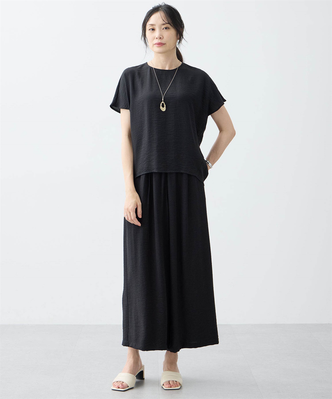 A/C DESIGN BY ALPHA CUBIC フレンチブラウス【接触冷感】_sub_7