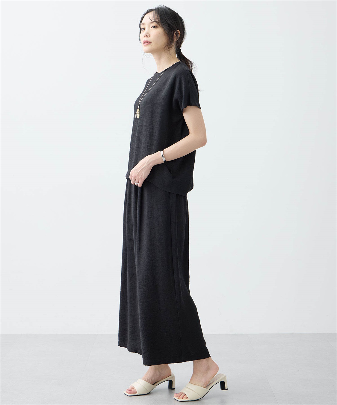 A/C DESIGN BY ALPHA CUBIC フレンチブラウス【接触冷感】_sub_9