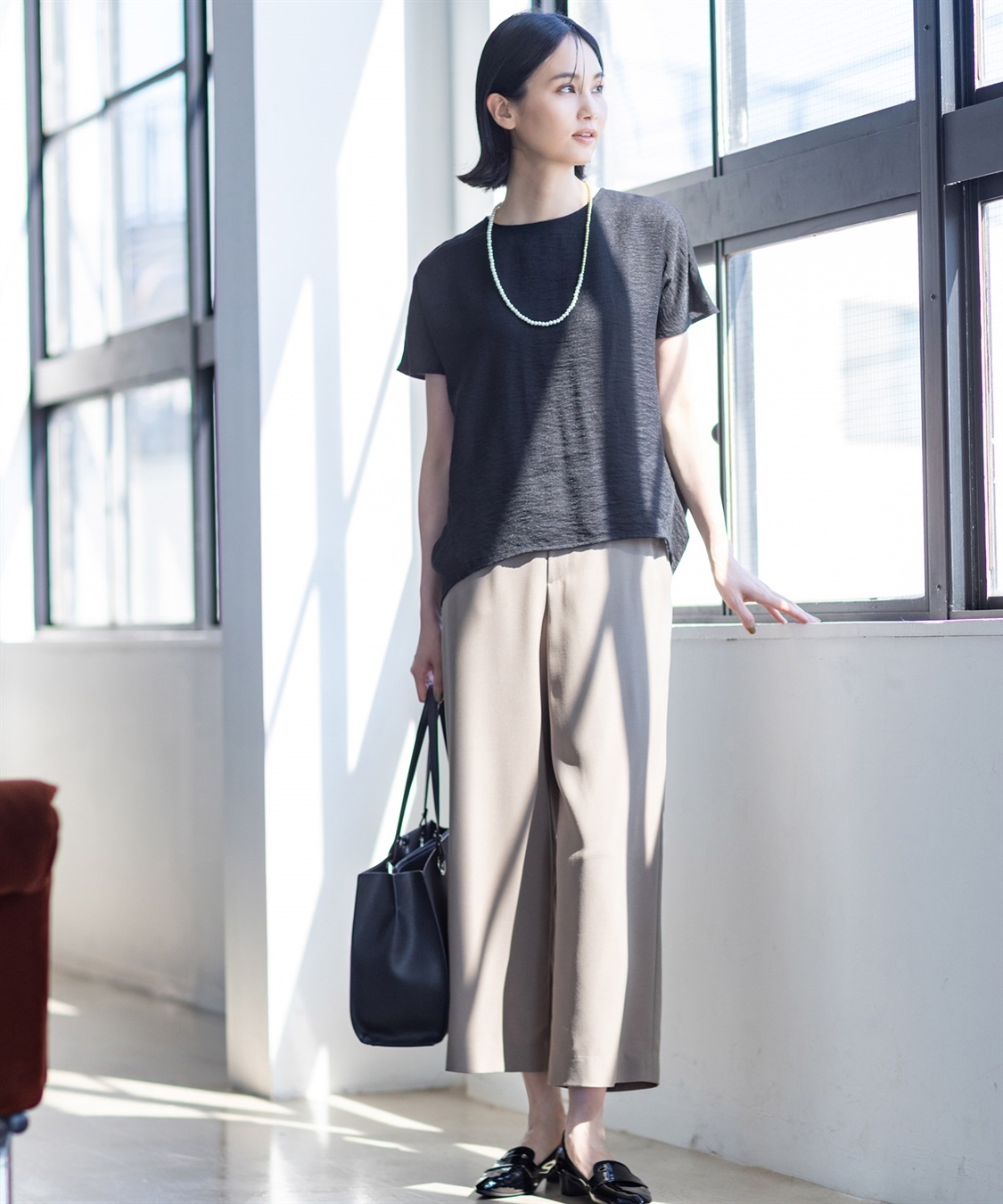 A/C DESIGN BY ALPHA CUBIC フレンチブラウス【接触冷感】_sub_10