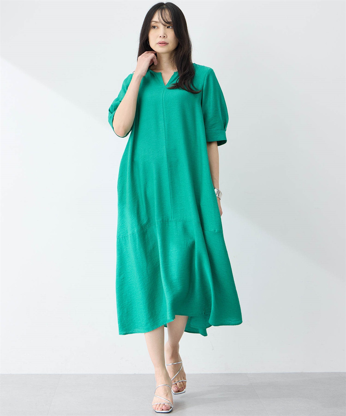 A/C DESIGN BY ALPHA CUBIC スキッパーワンピース【接触冷感】_sub_7