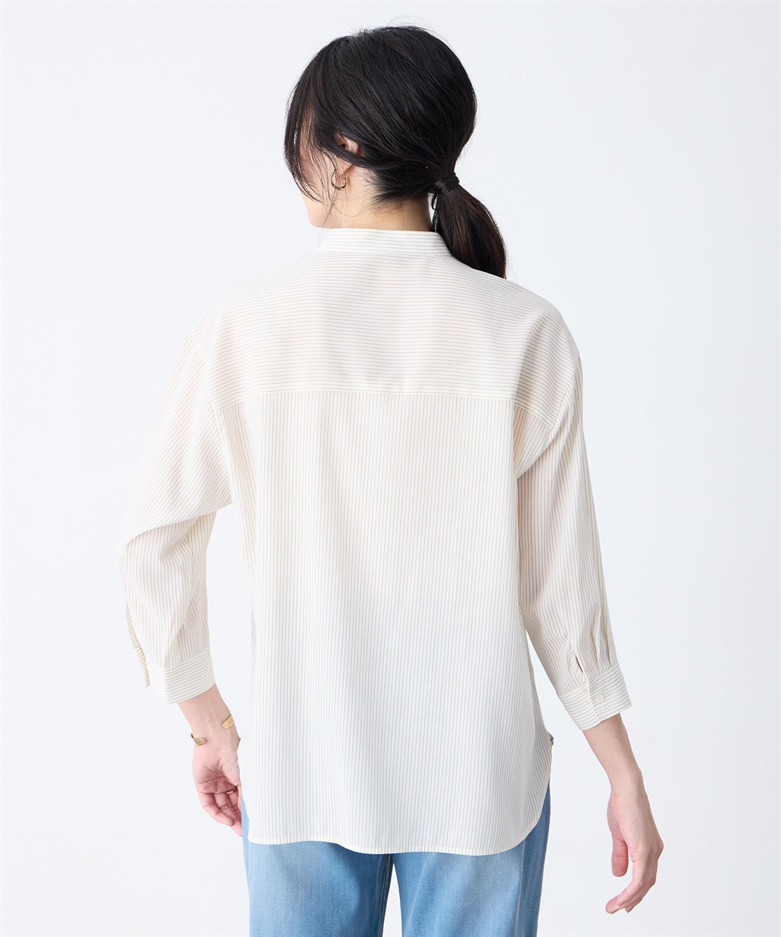 A/C DESIGN BY ALPHA CUBIC ストライプバンドカラーシャツ_sub_2