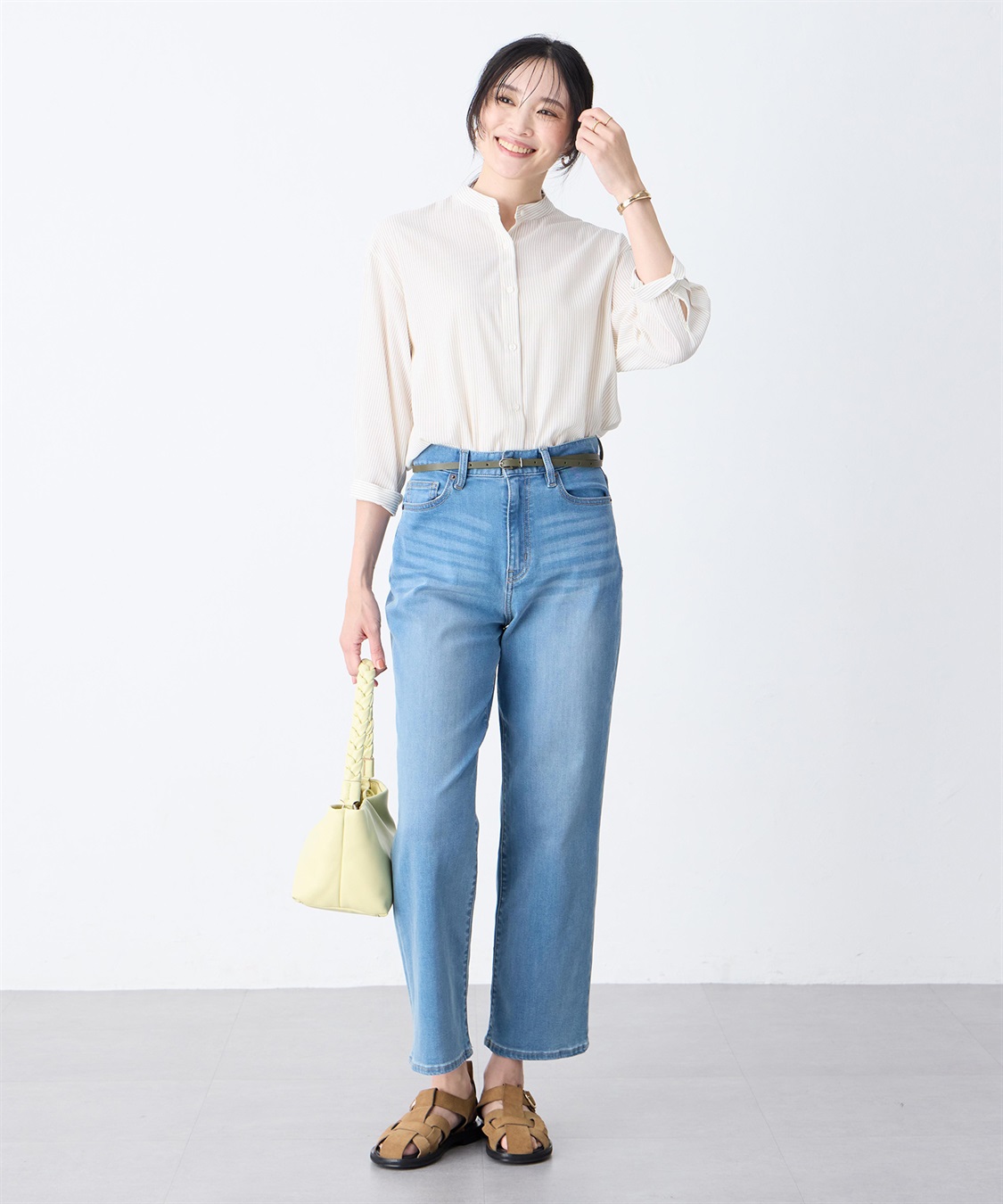 A/C DESIGN BY ALPHA CUBIC ストライプバンドカラーシャツ_sub_11