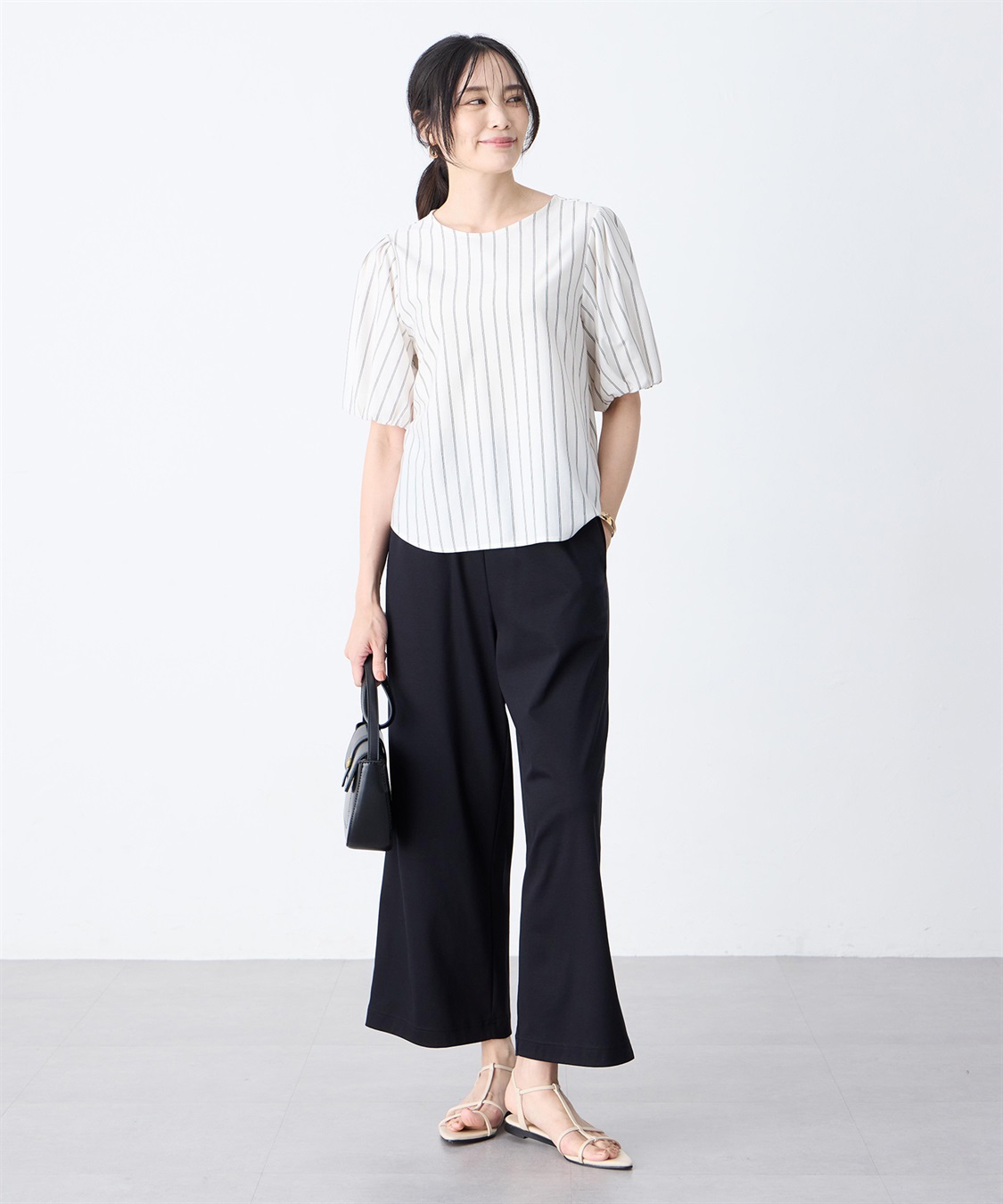 A/C DESIGN BY ALPHA CUBIC ストライプカットソーブラウス_sub_9