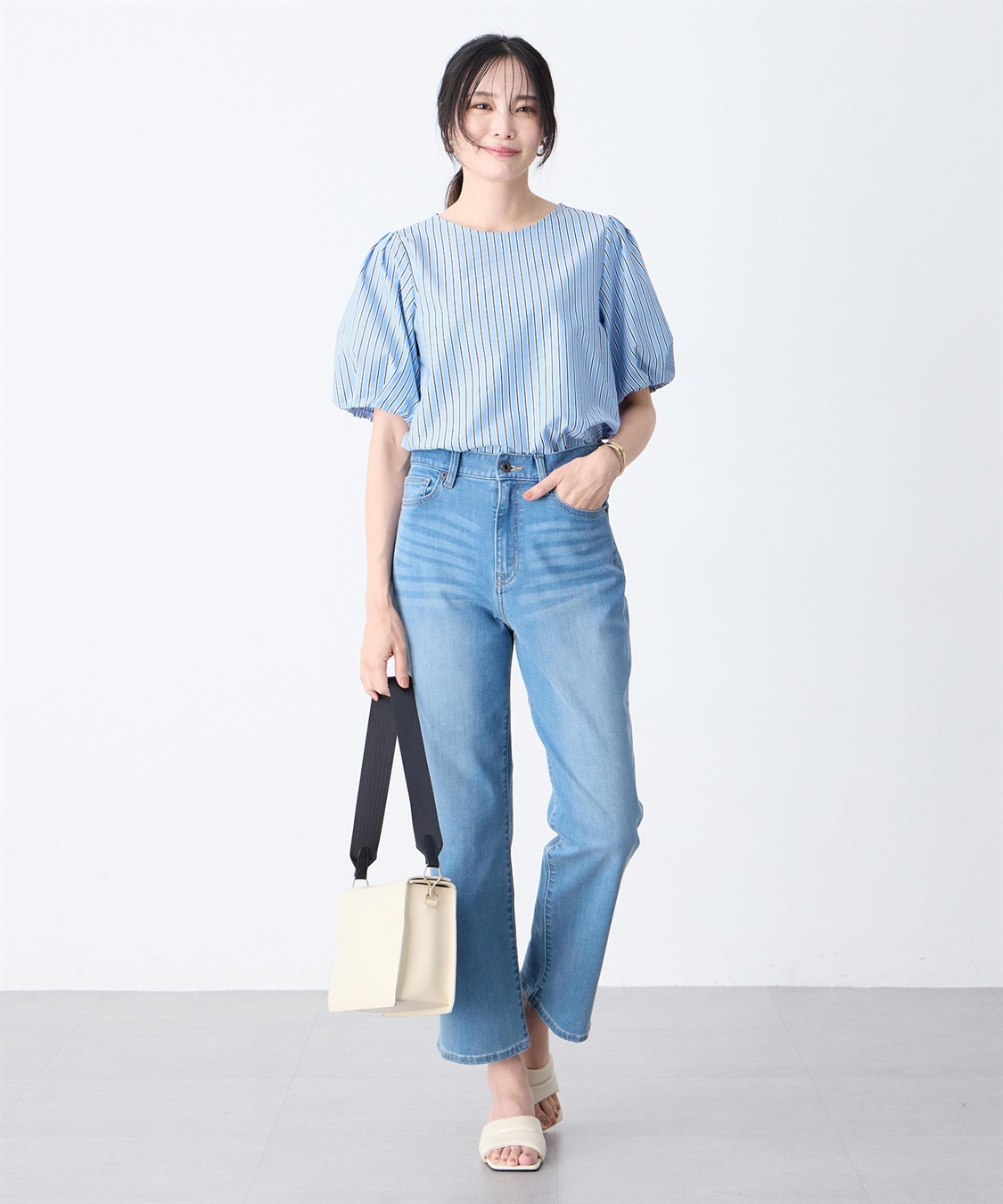 A/C DESIGN BY ALPHA CUBIC ストライプカットソーブラウス_sub_10