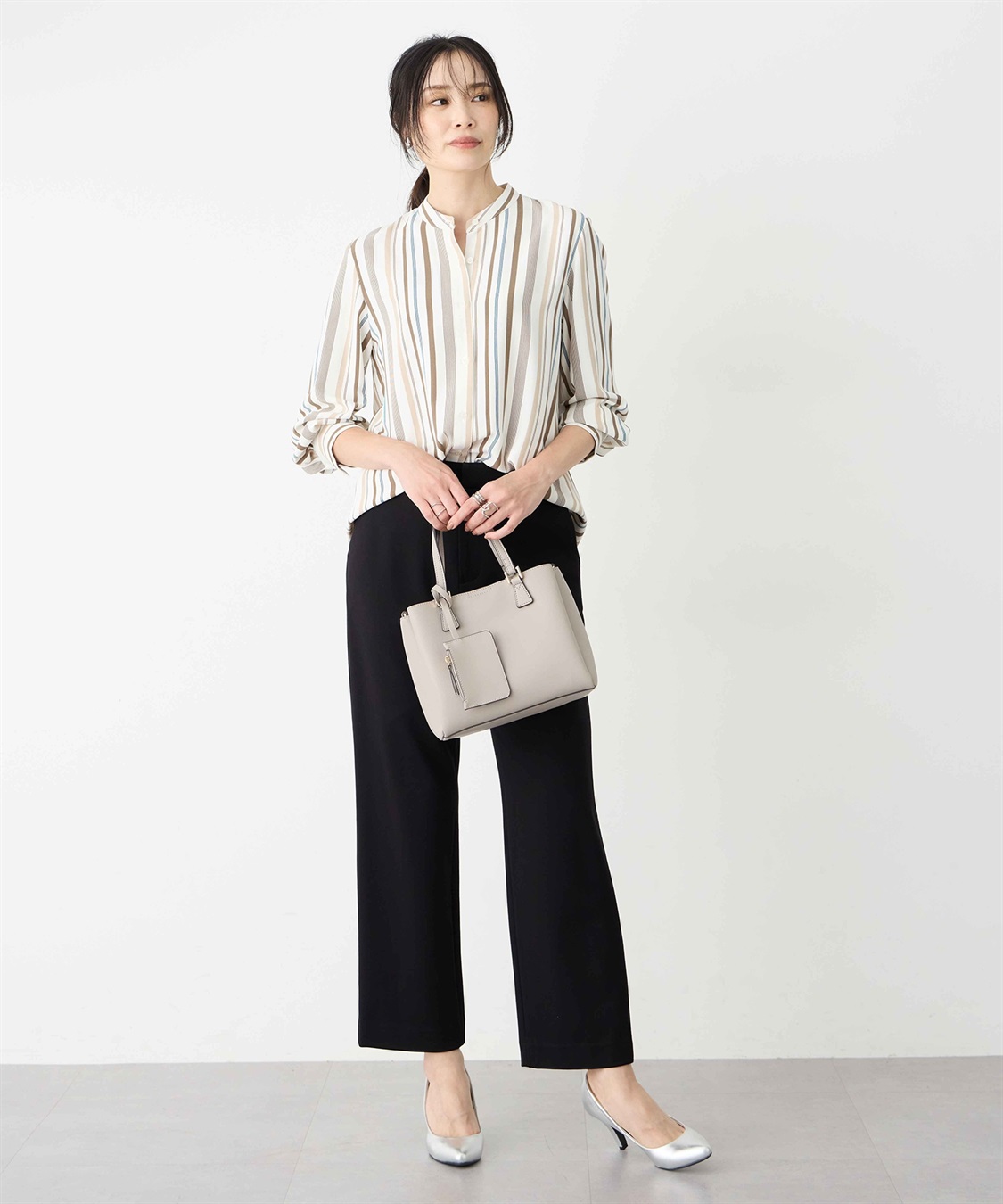 A/C DESIGN BY ALPHA CUBIC バンドカラーチュニックシャツ_sub_5