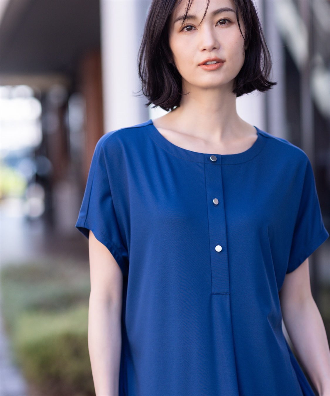 A/C DESIGN BY ALPHA CUBIC ヘンリーネック風カットワンピース_sub_10