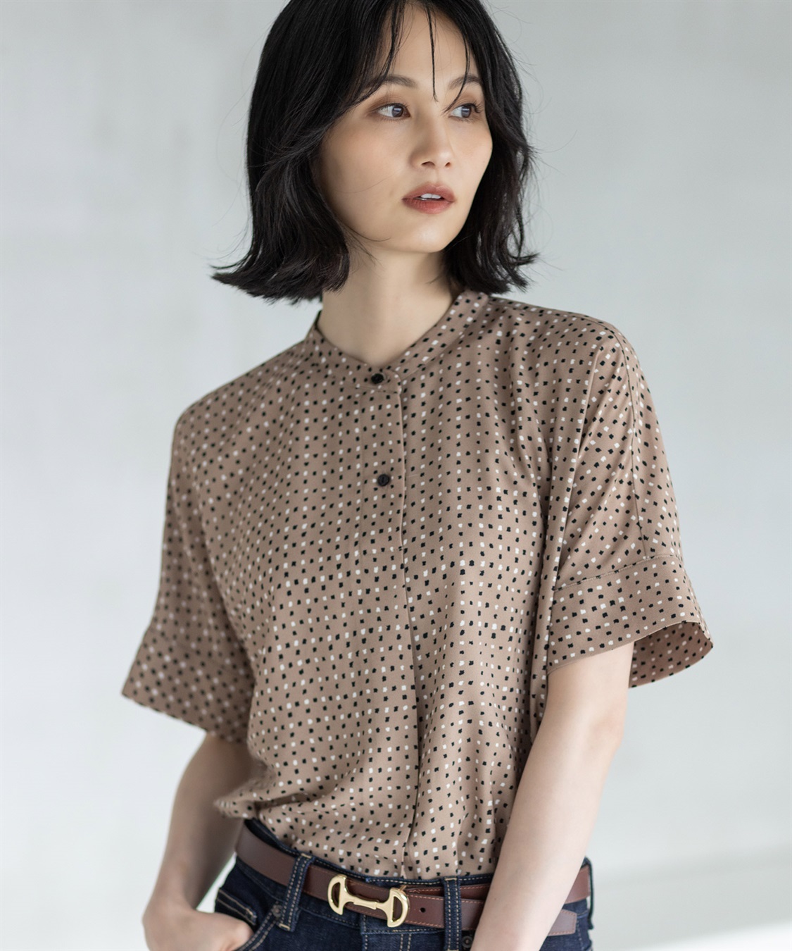 A/C DESIGN BY ALPHA CUBIC アルコラージュプリントブラウス_sub_1