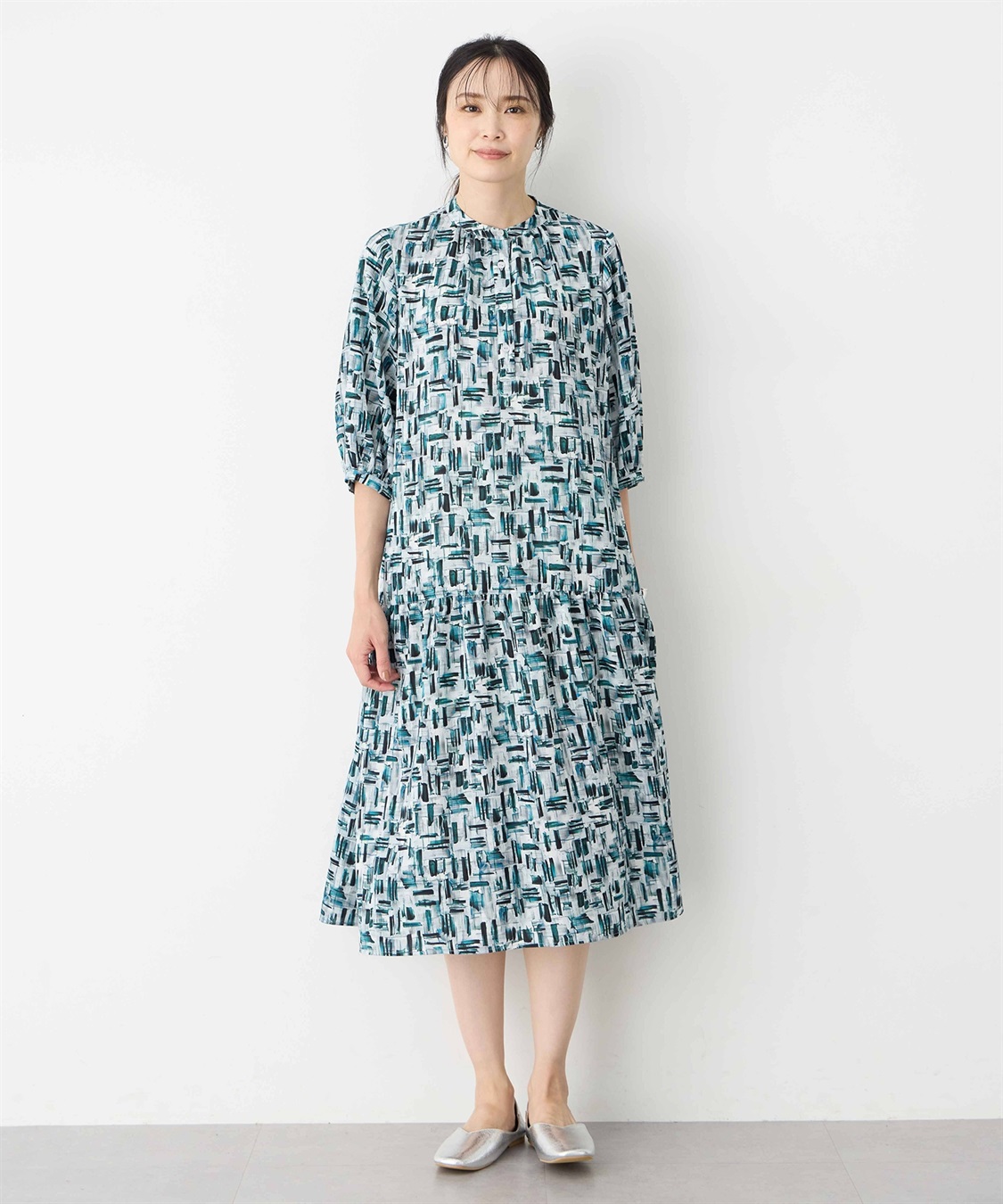 A/C DESIGN BY ALPHA CUBIC アルコラージュプリントワンピース_sub_5