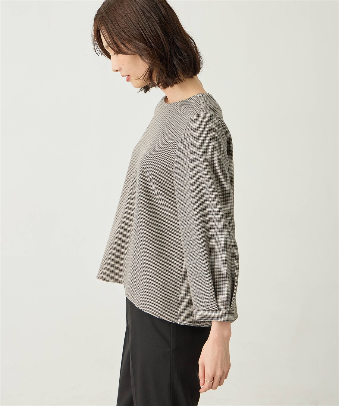 A/C DESIGN BY ALPHA CUBIC ローズオイル加工Tブラウス_sub_1