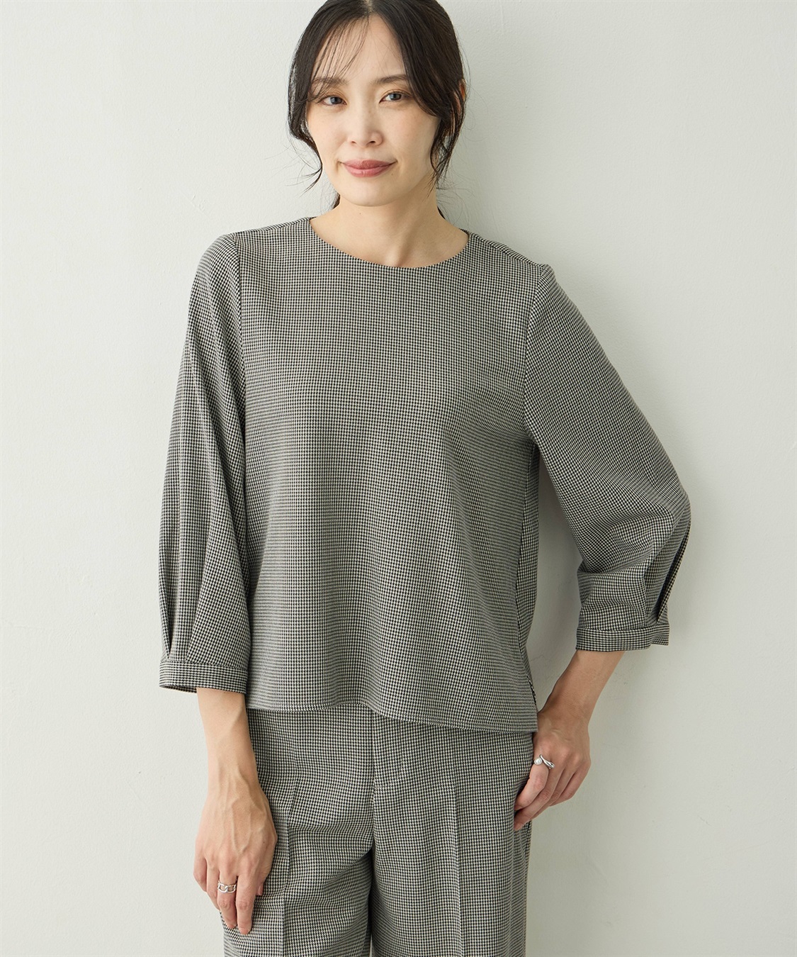 A/C DESIGN BY ALPHA CUBIC ローズオイル加工Tブラウス_sub_3