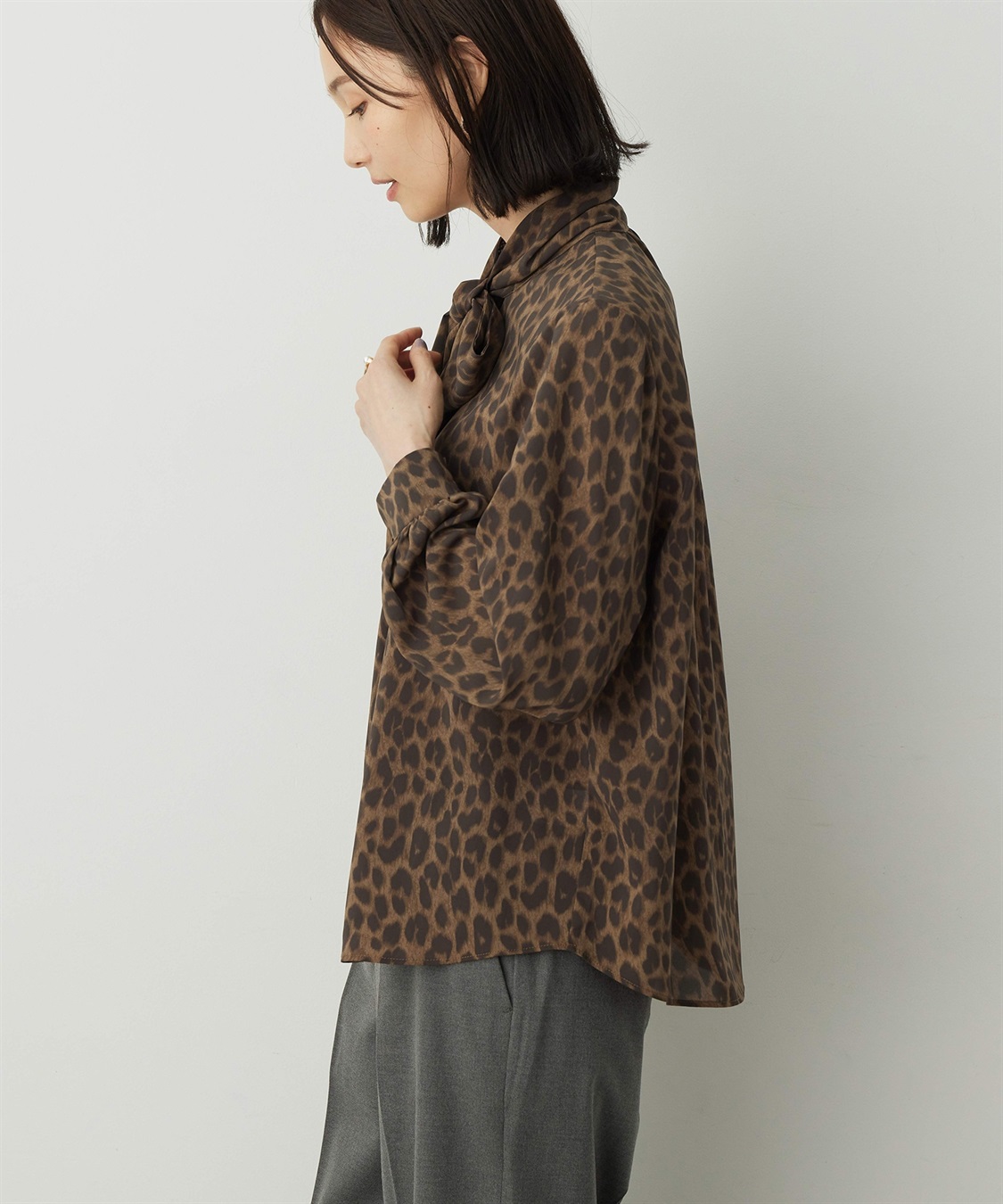 A/C DESIGN BY ALPHA CUBIC レオパードプリントブラウス_sub_1