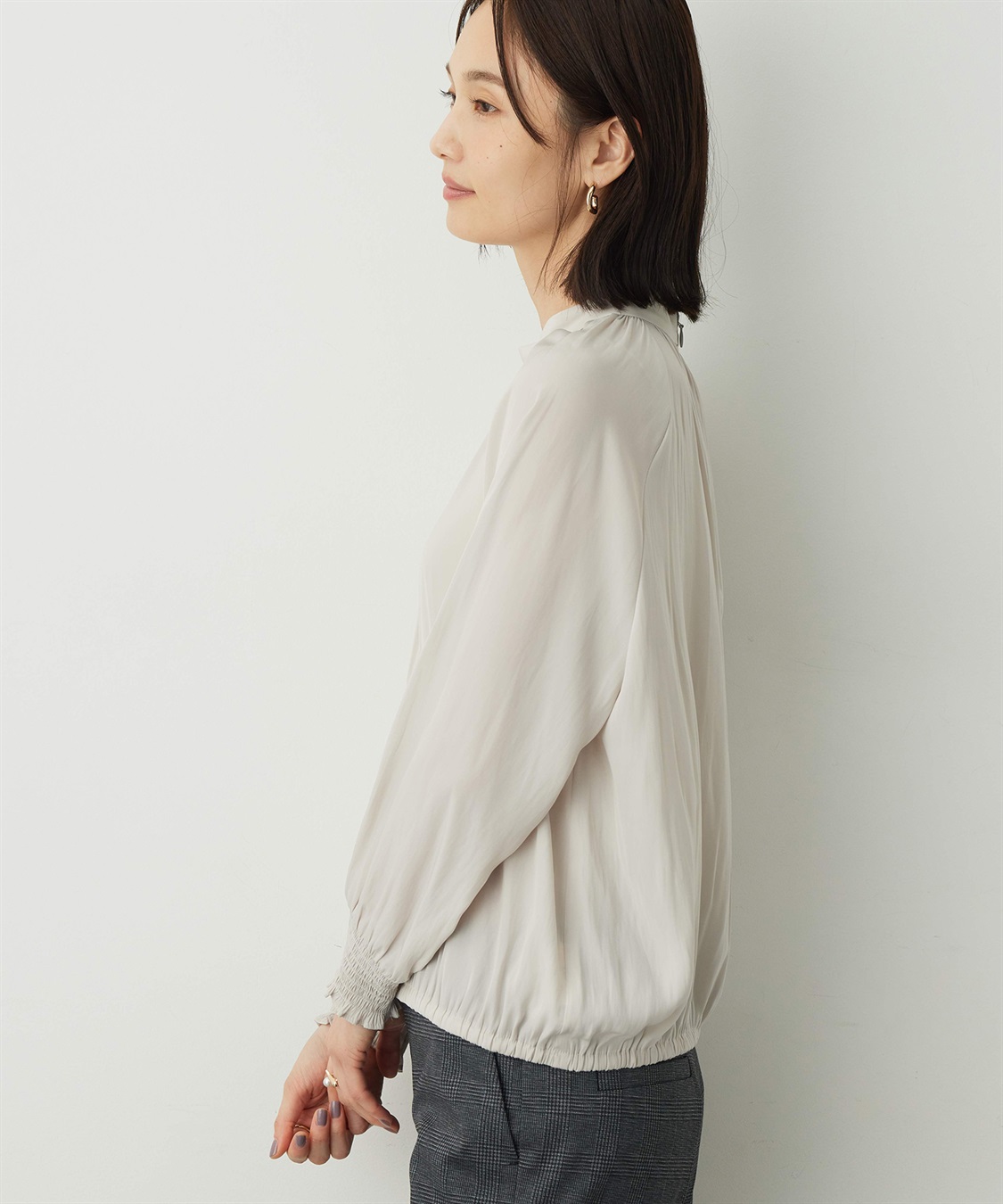A/C DESIGN BY ALPHA CUBIC ギャザーブラウス_sub_2