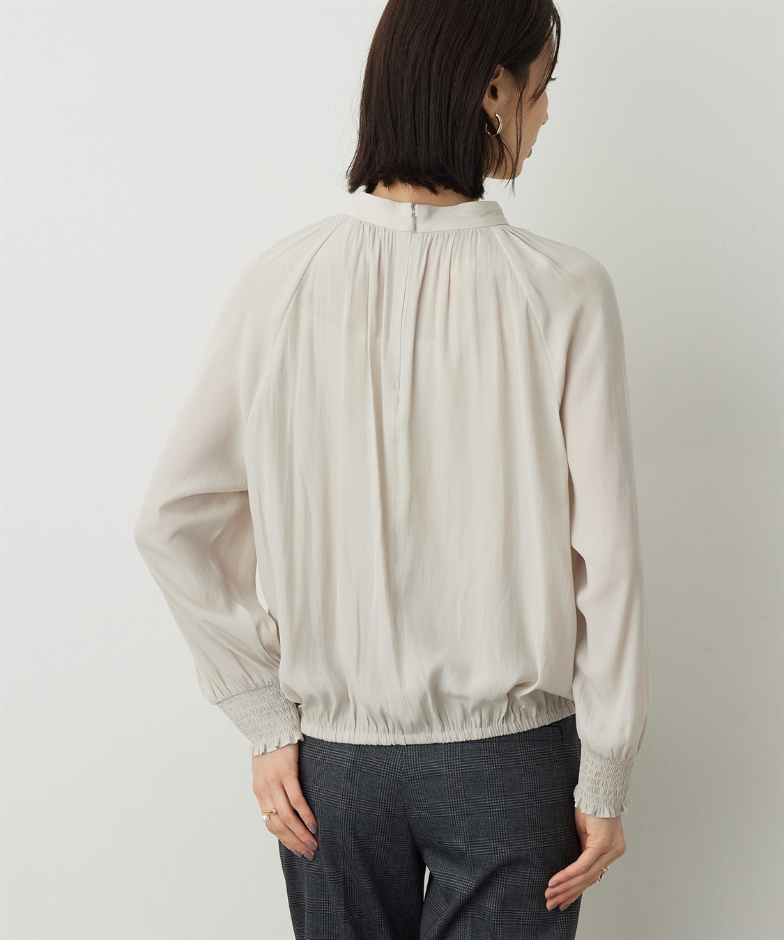 A/C DESIGN BY ALPHA CUBIC ギャザーブラウス_sub_3
