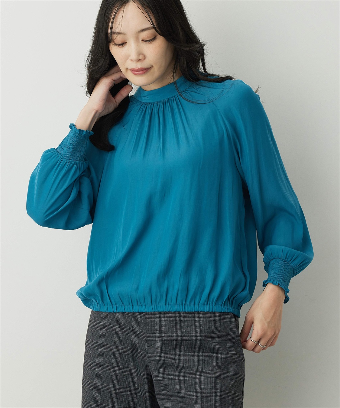 A/C DESIGN BY ALPHA CUBIC ギャザーブラウス_sub_4
