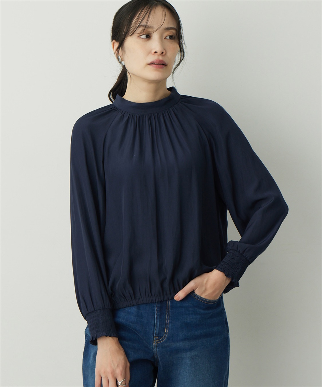 A/C DESIGN BY ALPHA CUBIC ギャザーブラウス_sub_5