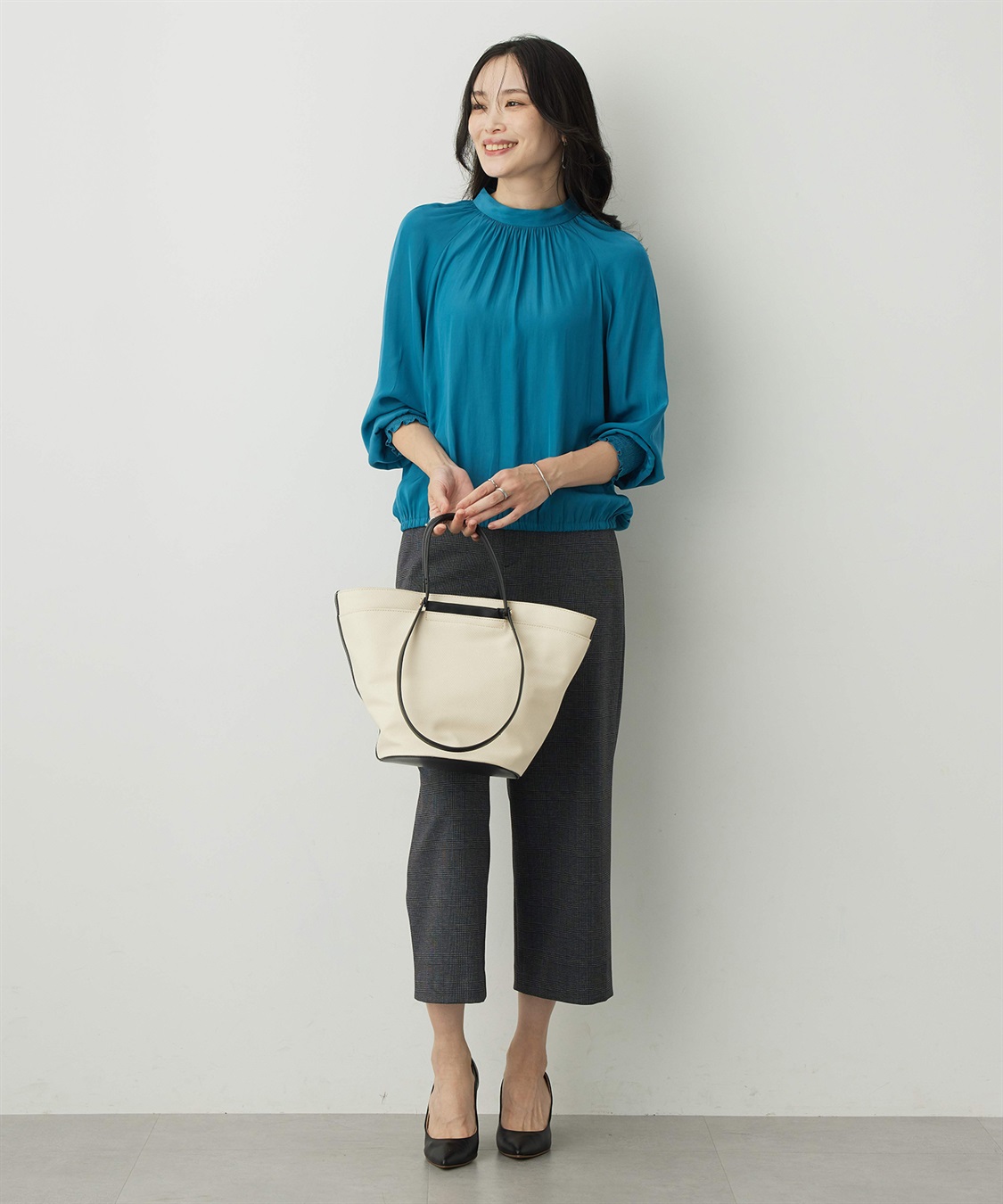 A/C DESIGN BY ALPHA CUBIC ギャザーブラウス_sub_7