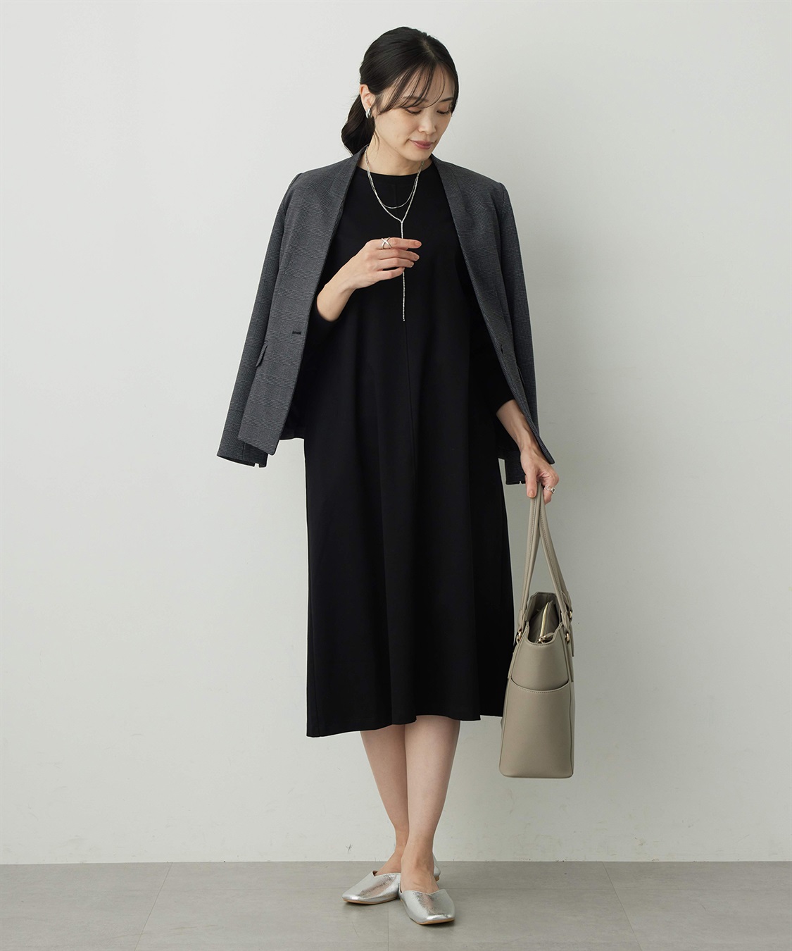 A/C DESIGN BY ALPHA CUBIC ボリュームスリーブワンピース_sub_3