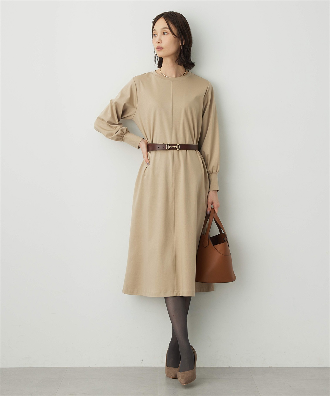 A/C DESIGN BY ALPHA CUBIC ボリュームスリーブワンピース_sub_7